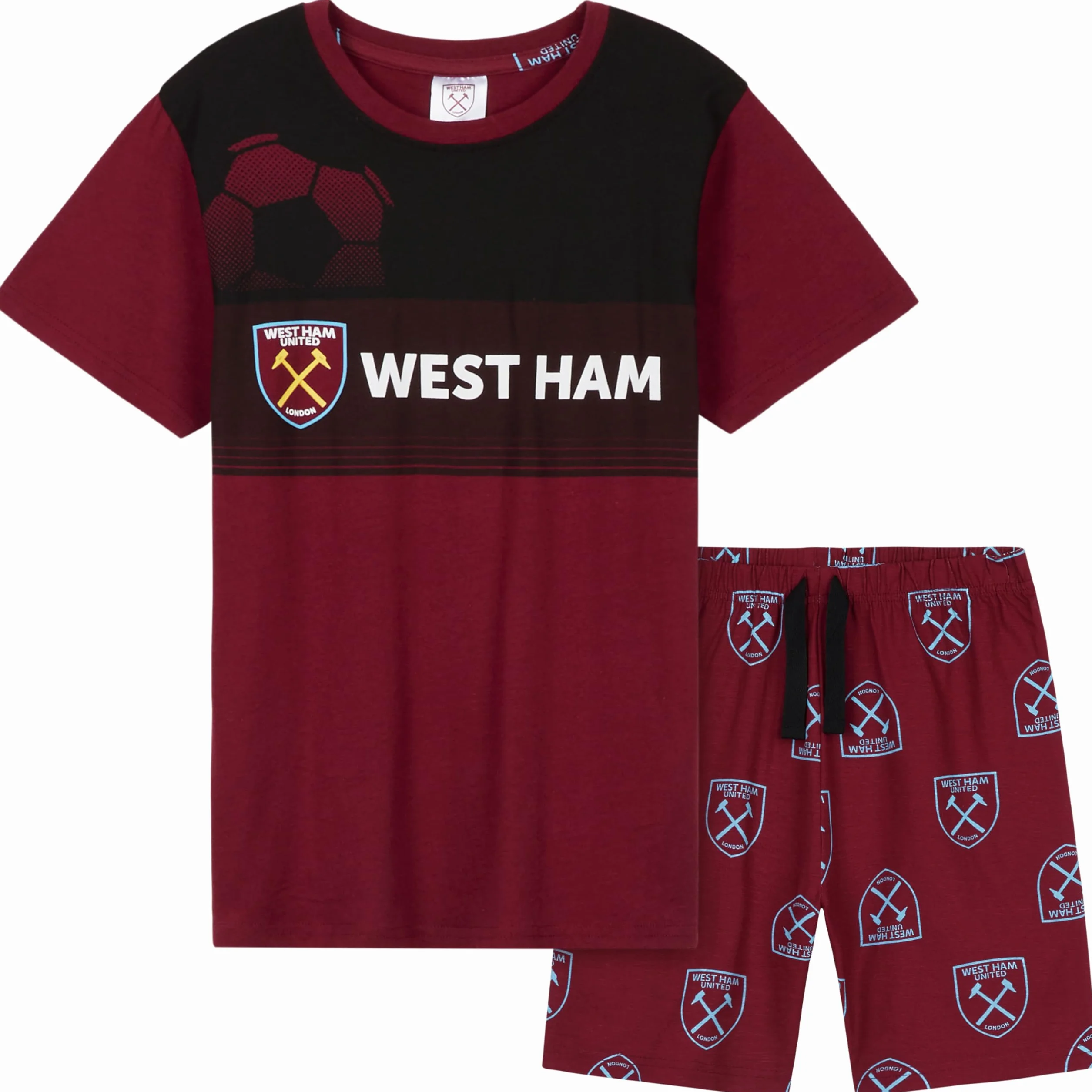Get Trend: Chłopięce Zestaw 2-częściowy z T-shirtem i Szortami Oddychające, Rozmiar L, Kolor Czerwony, Dla Chłopców, Sport, Piłka Nożna