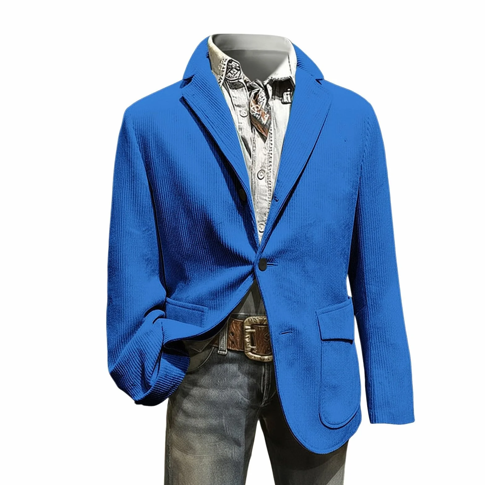 DENGJIAMY męska kurtka sztruksowa marynarka jednokolorowa koszula z długim rękawem na co dzień modny strój jeden guzik biznesowe blezery outdoorowe sportowe płaszcze dla mężczyzn