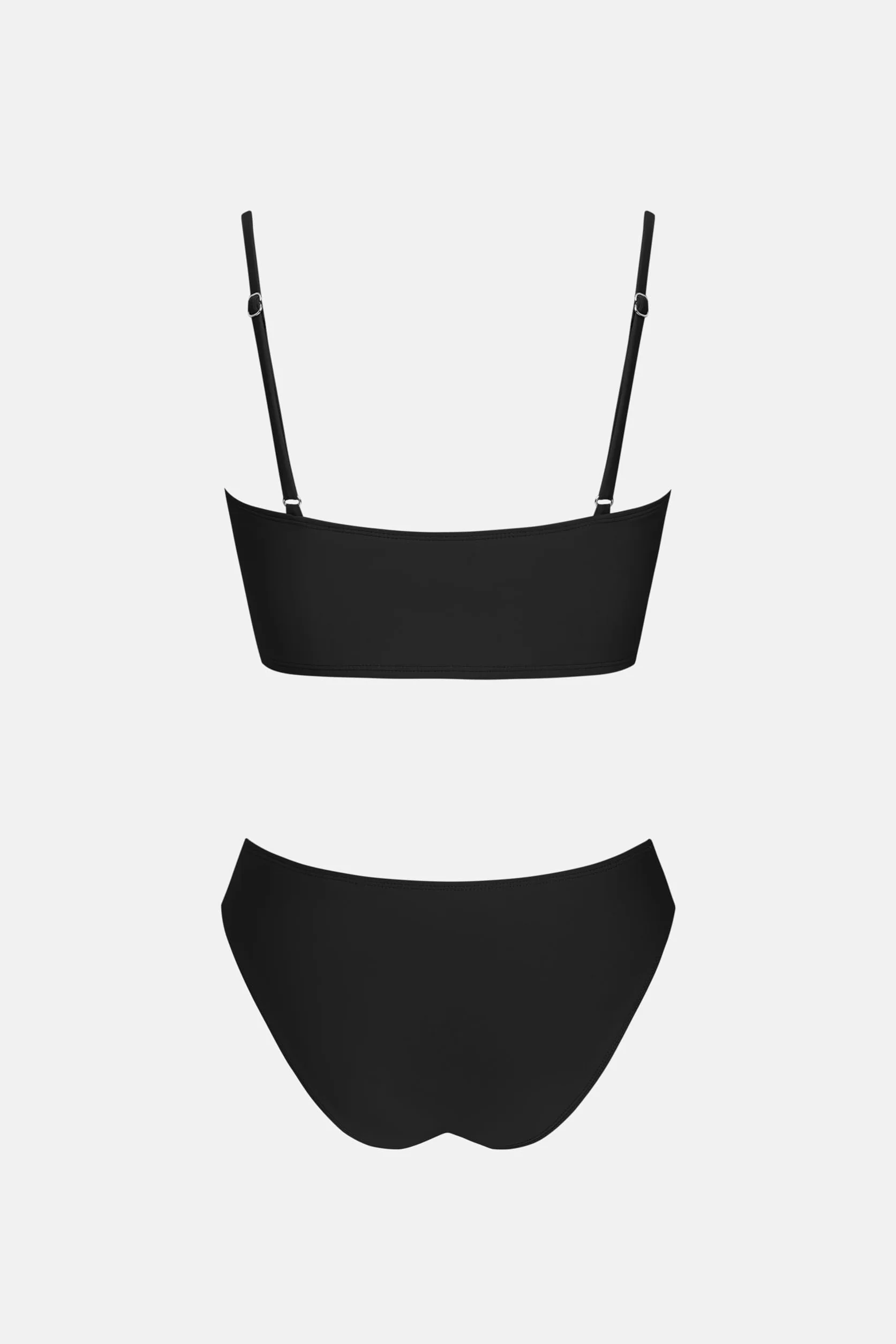 CUPSHE Damskie zestawy bikini dwuczęściowy strój kąpielowy bandeau top kwadratowy dekolt średni stan marszczony strój kąpielowy ramiączka spaghetti