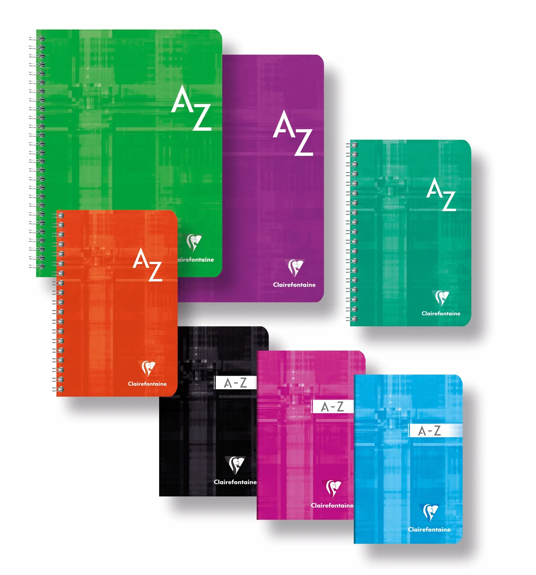 Clairefontaine 3599C Zszywany skorowidz alfabetyczny – Format: 9x14 cm – 96 stron w małą kratkę – Papier biały 90 g – Okładka kartonowa powlekana – Kolor losowy
