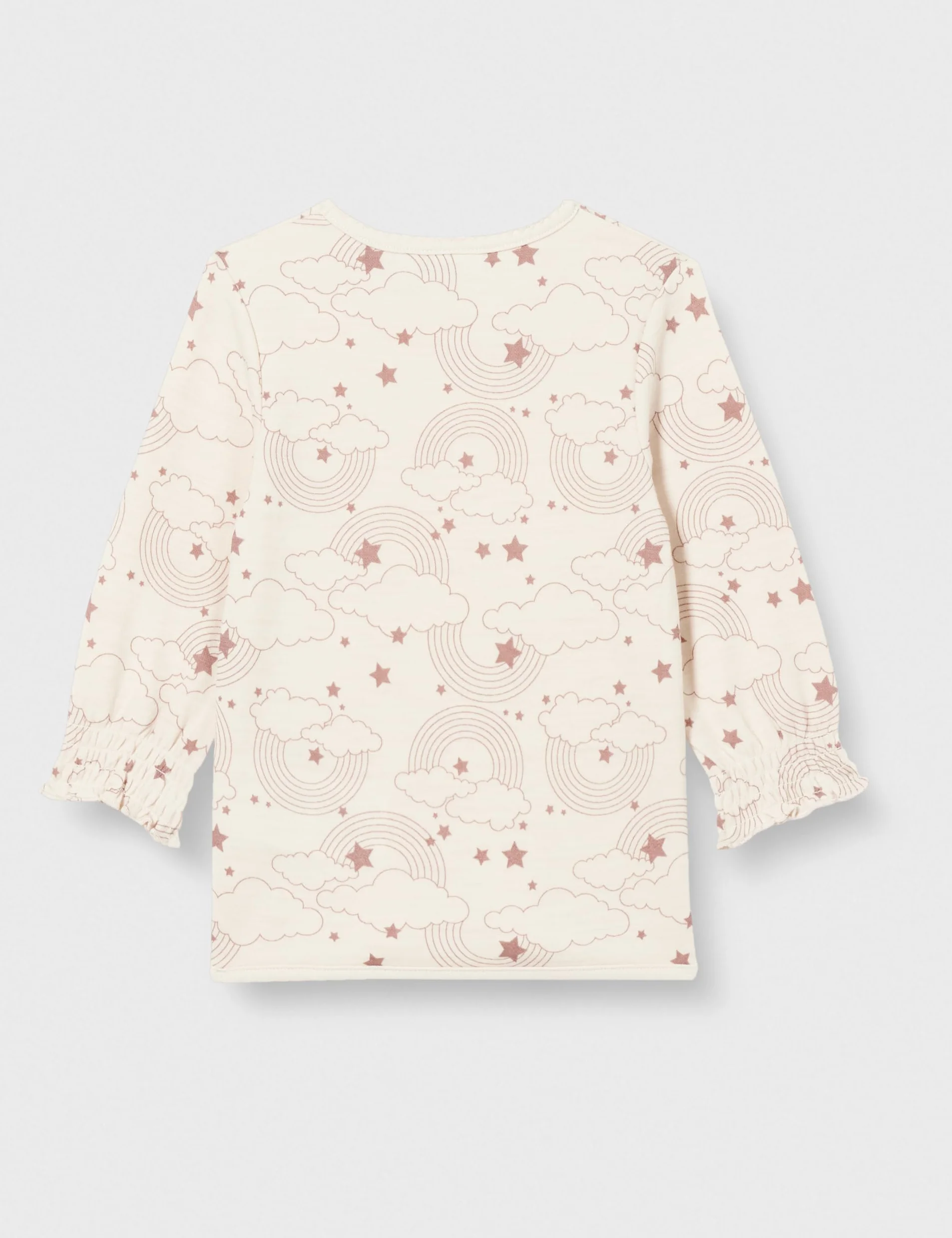 A/S NMFWUPPO Wool/CO LS TOP XXIII koszulka długim rękawem, Moonbeam, 86 cm