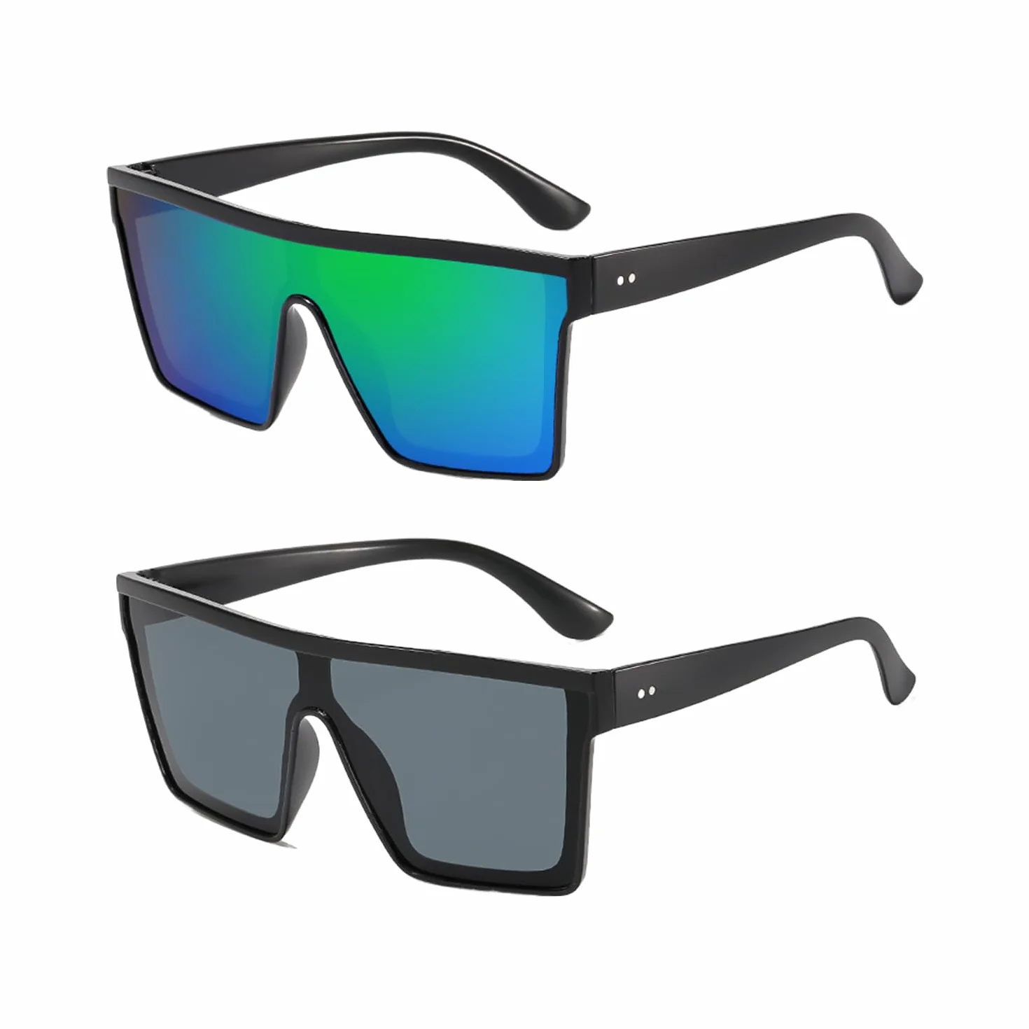 2 pary okularów przeciwsłonecznych, modne modne okulary przeciwsłoneczne, outdoorowe okulary rowerowe, okulary przeciwsłoneczne do wędkowania, podróżne akcesoria fotograficzne.