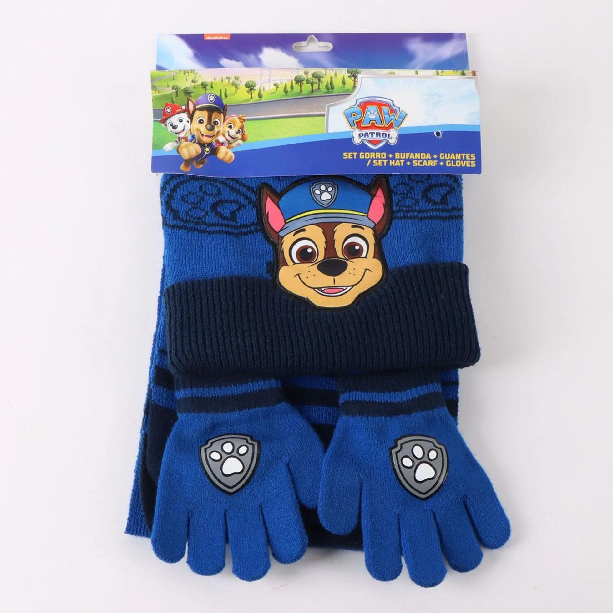 CERDÁ LIFE'S LITTLE MOMENTS Dziecięcy Infantil Gorro, Guantes Y Bufanda Psi Patrol Invierno-Conjunto Térmico Niños Y Niñas, idealny zestaw Frío z 3 szalami, rozmiar uniwersalny (3 sztuki)