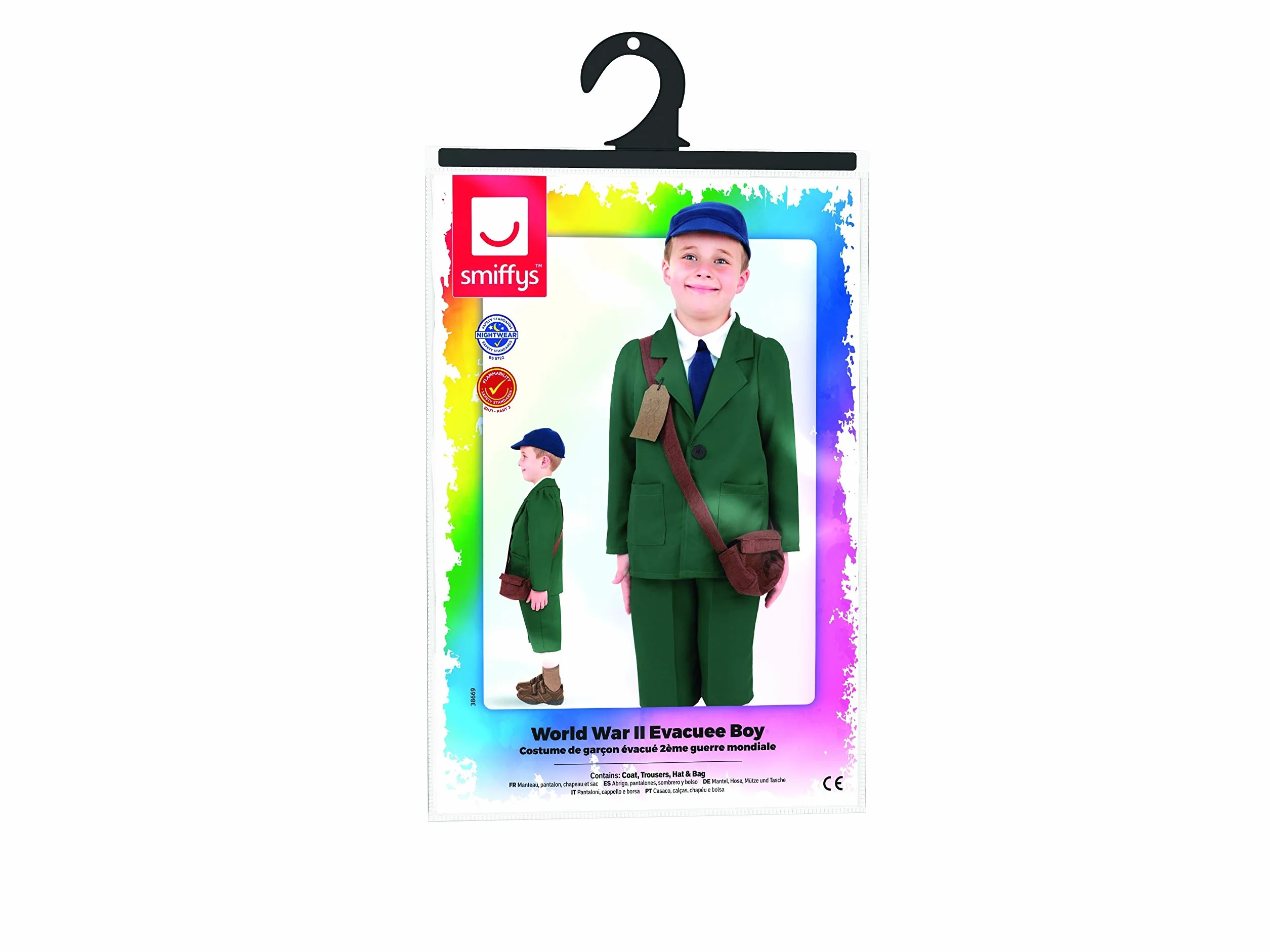 WW2 Evacuee Boy Green Costume (L)