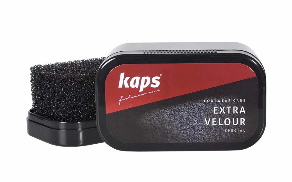 Kaps Extra Velour, Wysokiej Jakości Gąbka Do Butów z Nubuku i Zamszu, Przywraca Skórze Pierwotną Strukturę, oraz Atrakcyjny Wygląd, Do Wszystkich Kolorów