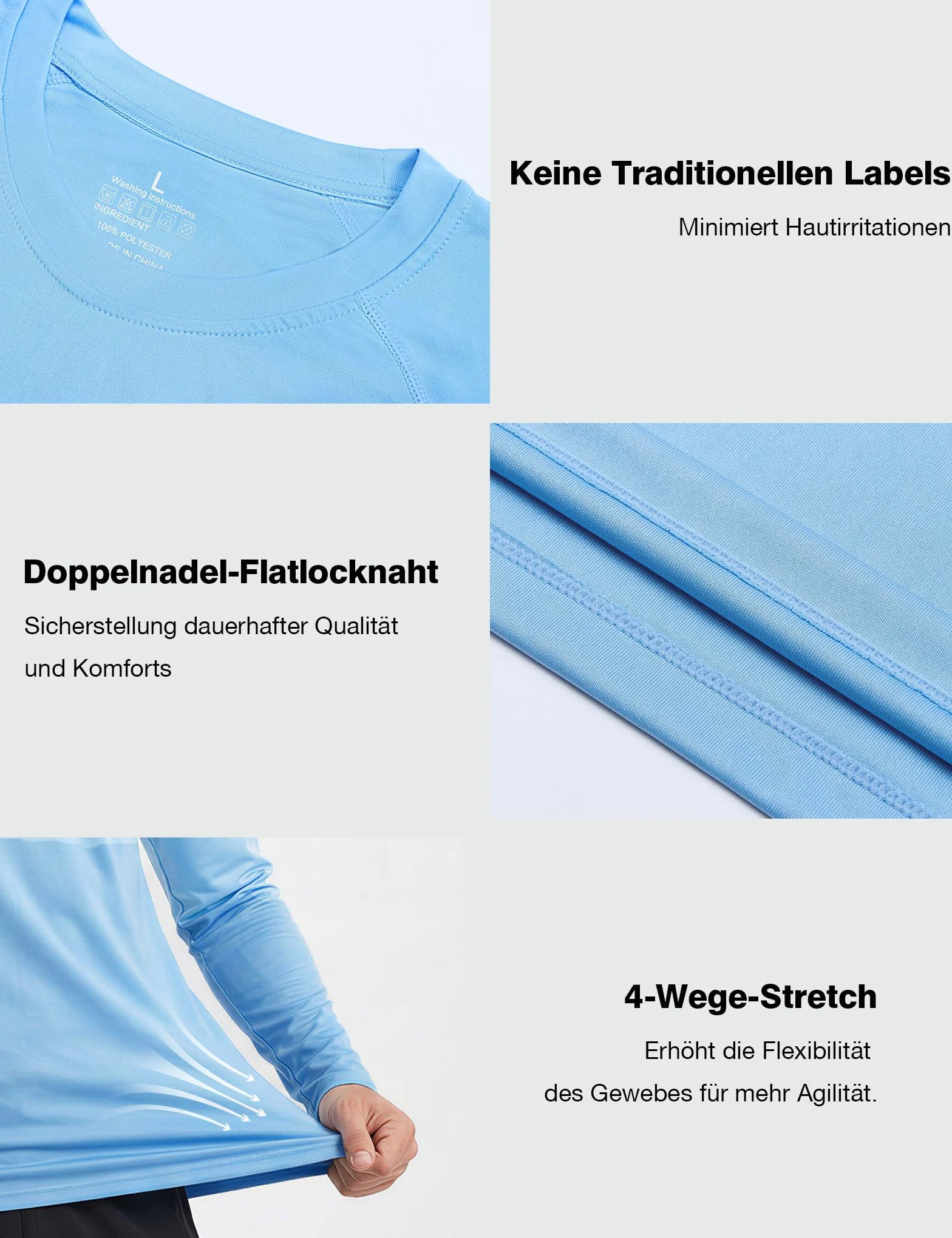 ZENGVEE Rashguard męska koszulka chroniąca przed promieniowaniem UV UPF 50+, szybkoschnąca, lekka, oddychająca, ochrona przed słońcem, do surfowania, pływania, biegania, 3 sztuki w opakowaniu