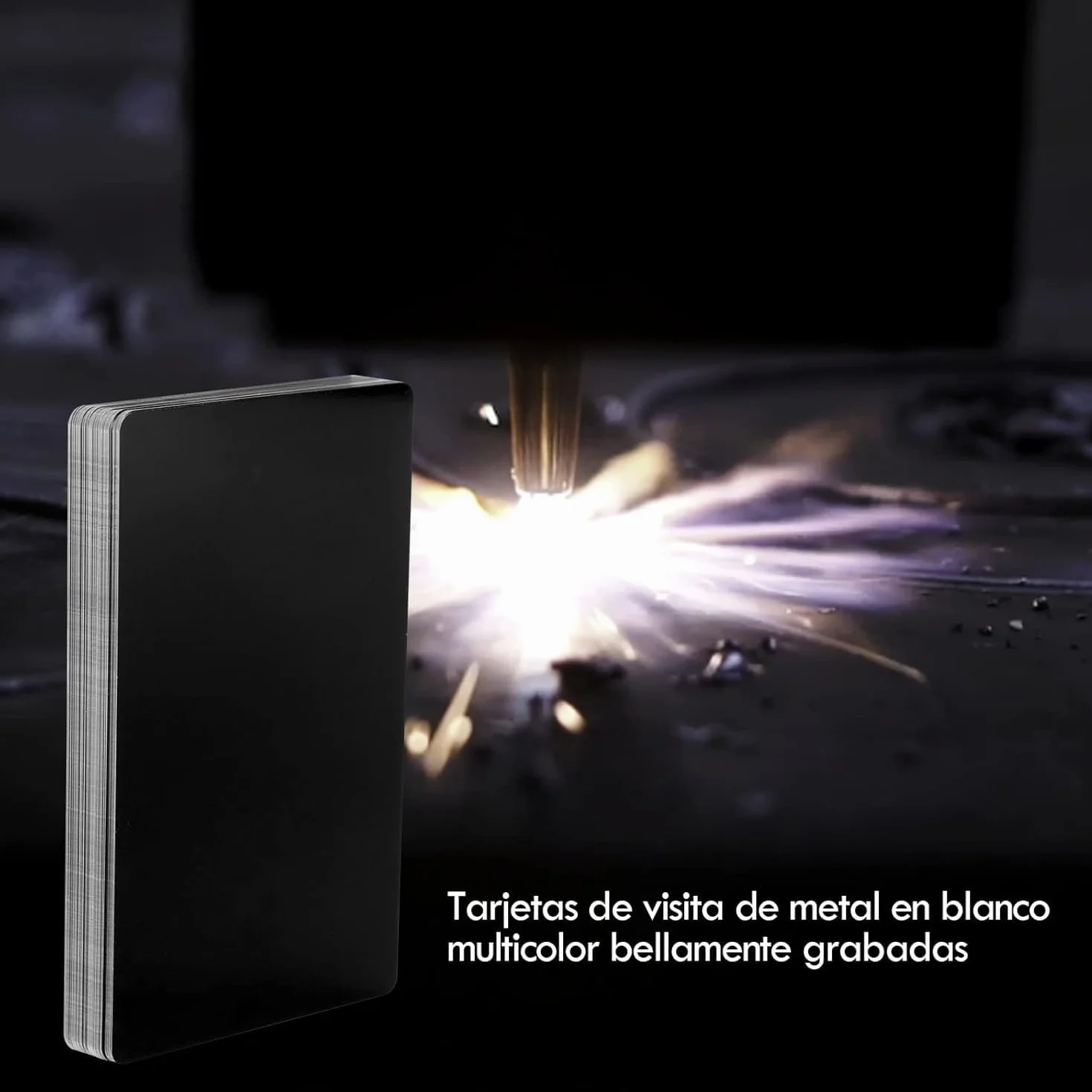 Czysta, pusta metalowa płytka do grawerowania laserowego - pusta metalowa wizytówka - aluminiowa tablica - wiele kolorów - 50 szt. (czarne)