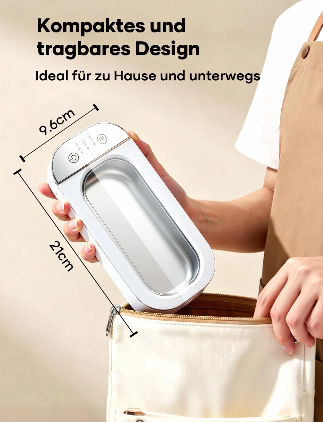 Ultrasonic Cleaner ultradźwiękowe urządzenie do czyszczenia okularów, 450 ml, z 3 funkcjami czasowymi, do okularów, biżuterii, zegarków