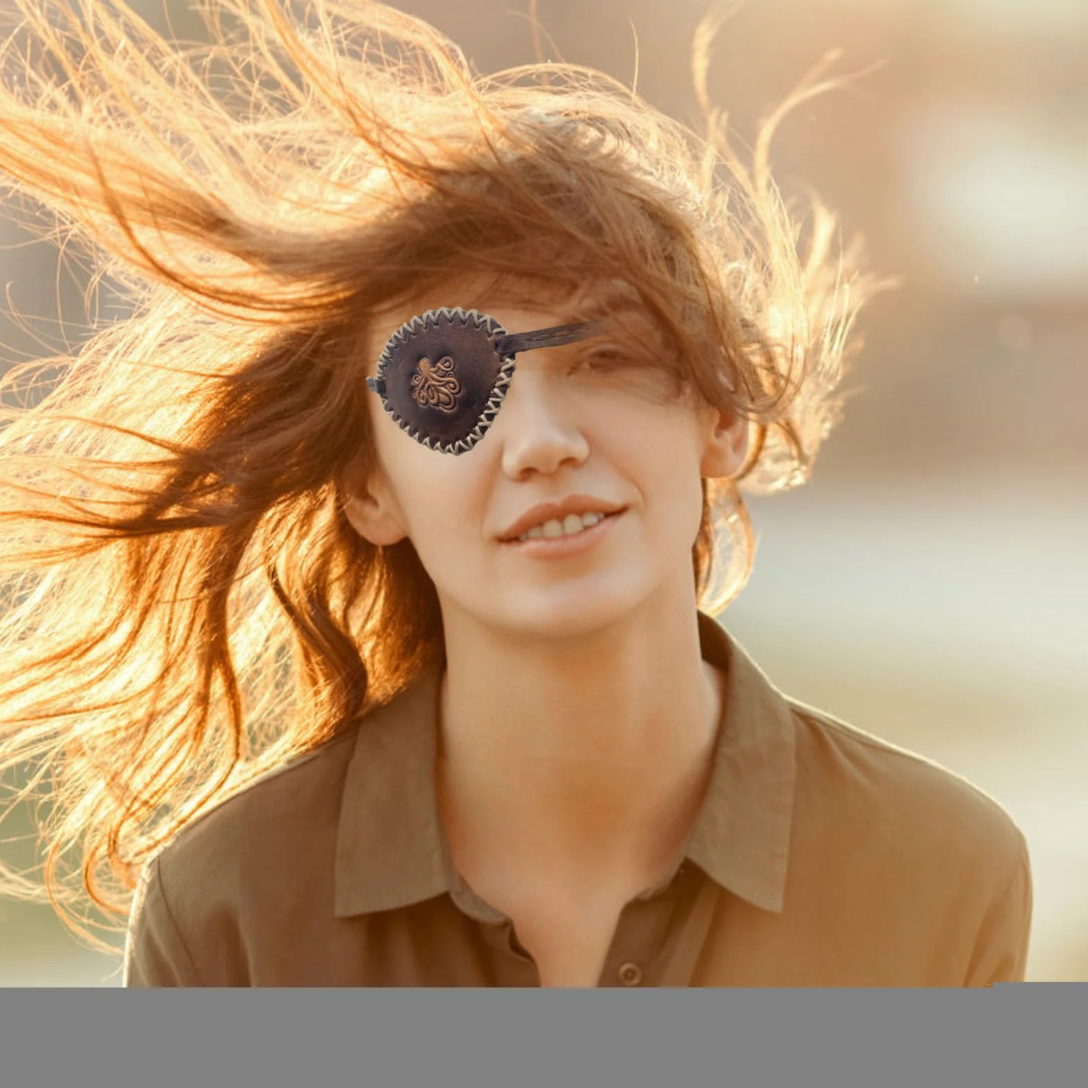 Przepaska oko - Pirackie przepaski oczy dla doros?ych | Fancy Dress Eye Patche regulowana ?redniowieczna gotycka przebranie karnawa? Akcesoria Steampunk Pologmase