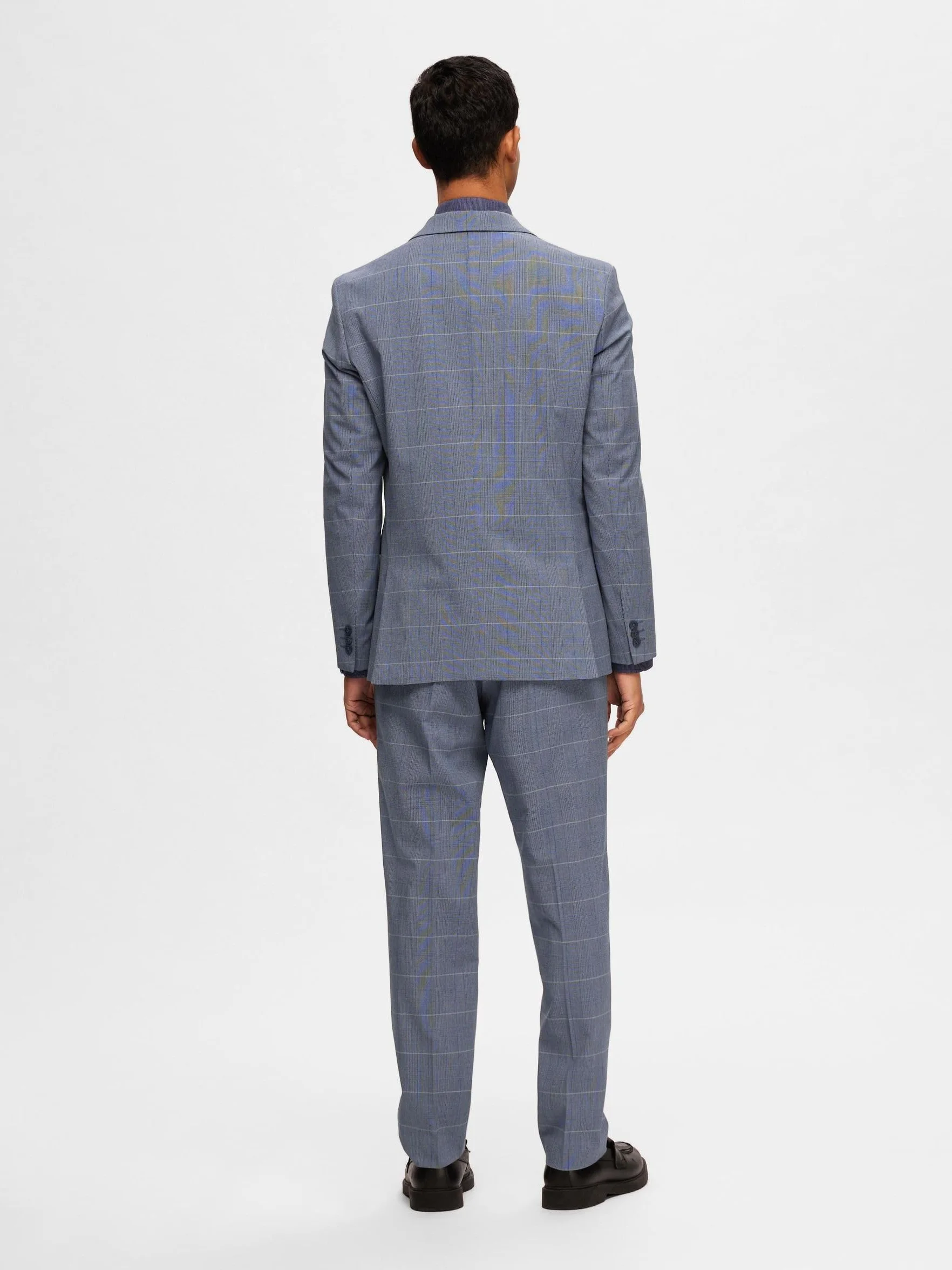 SELECTED HOMME Blezerek Mężczyźni Slhslim-liam Blue Check Blz Flex