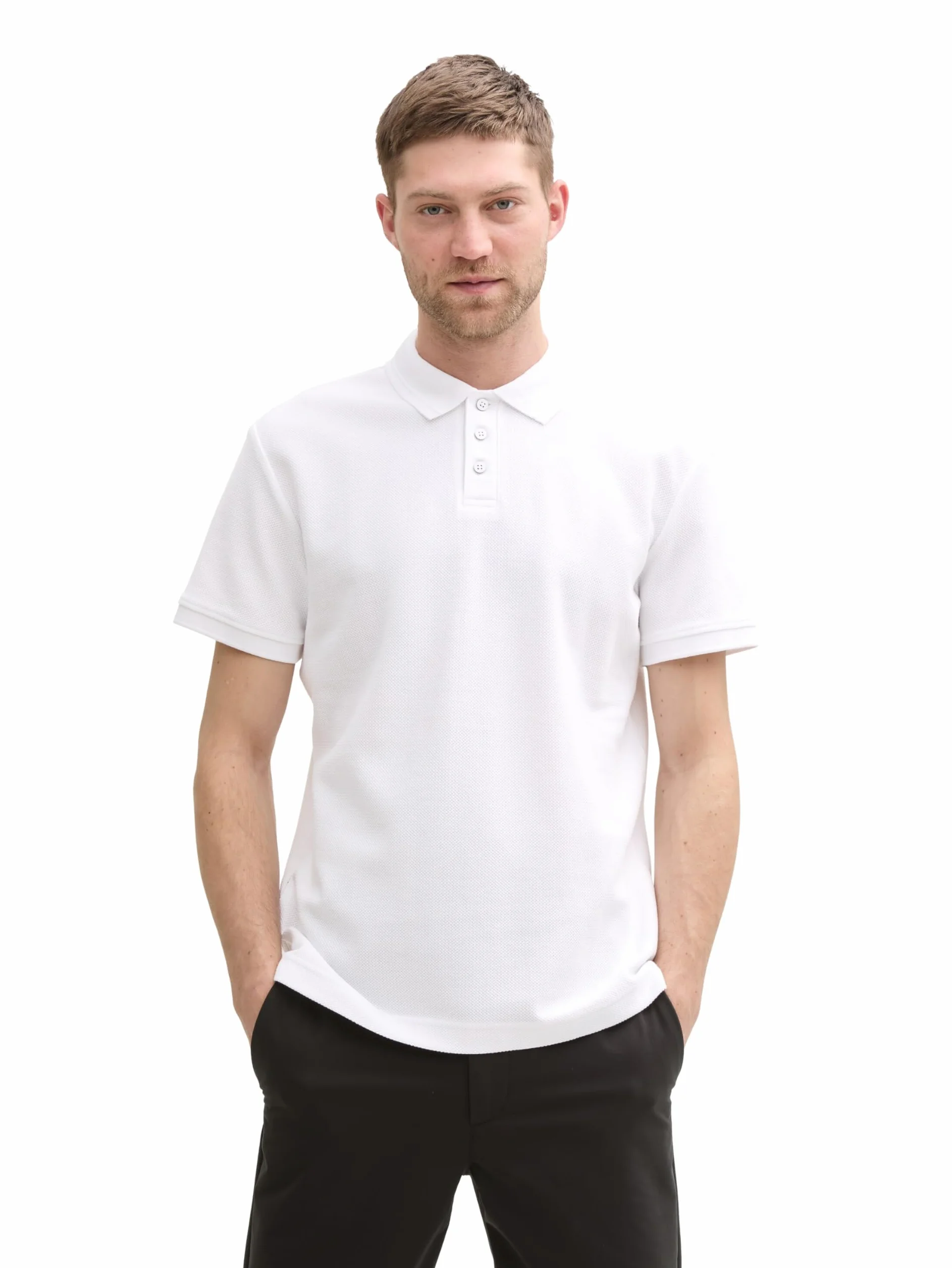 TOM TAILOR Męska koszulka polo, 20000 – biały, XL