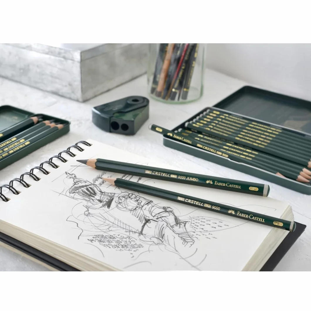 FABER-CASTELL 119063 – Ołówek Castell 9000, 6 ołówków rysunkowych, twardość HB, B, 2B, 4B, 6B i 8B