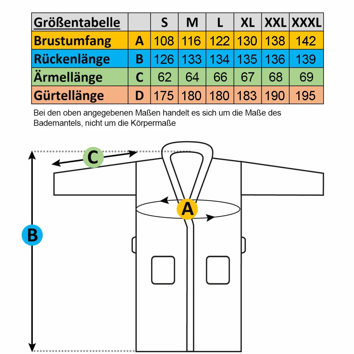 Gräfenstayn® Damski i męski szlafrok kąpielowy z kapturem, rozmiar S-XXXL Öko-Tex Standard 100, flanelowy polar