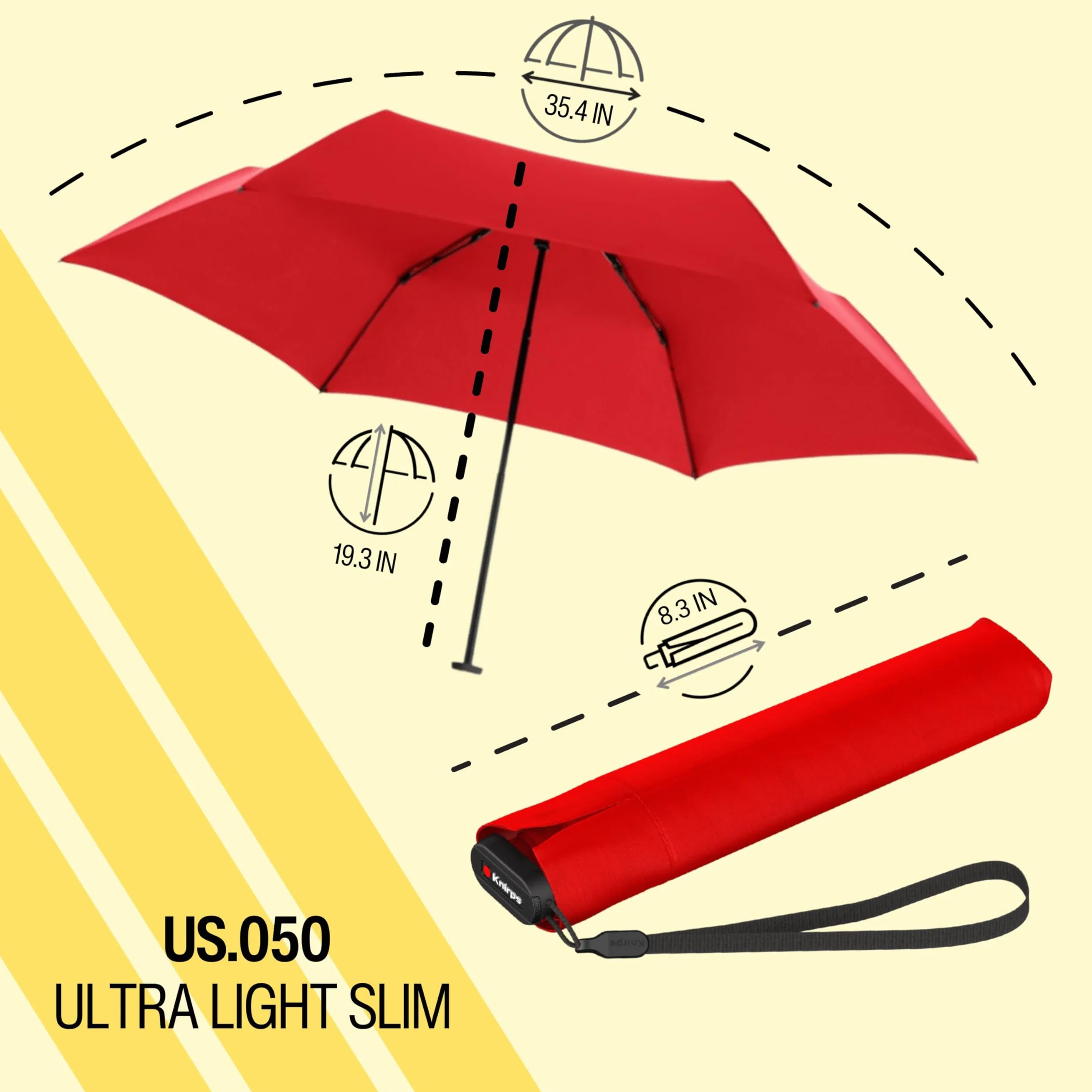 Knirps Parasol kieszonkowy US.050 Ultra Light Slim Manual Vision