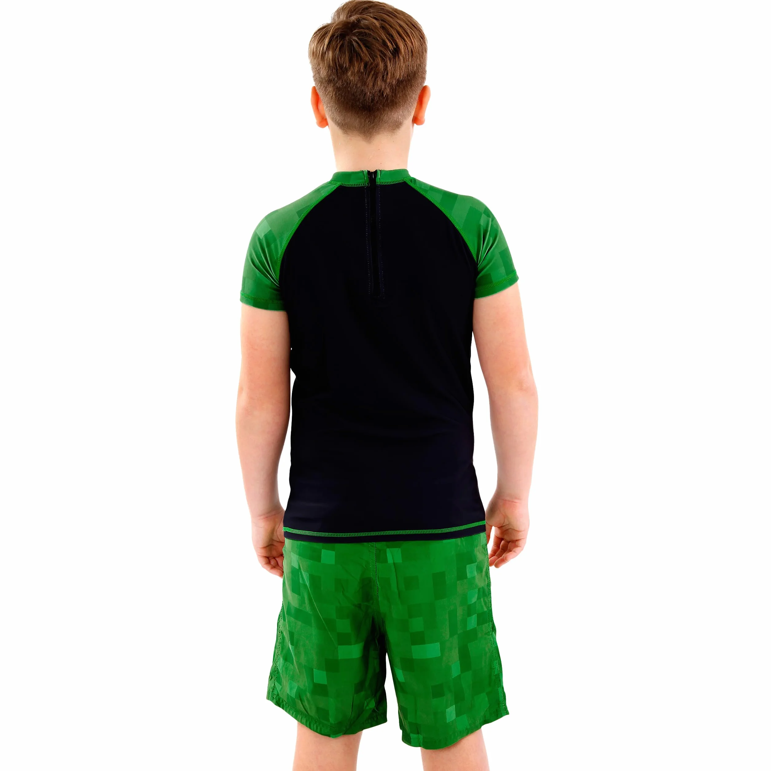 Zestaw Kąpielowy Minecraft Swim Shorts | Zestaw Kąpielowy Chłopców | Kostium Do Pływania Dla Chłopców W Stylu Gier | 116