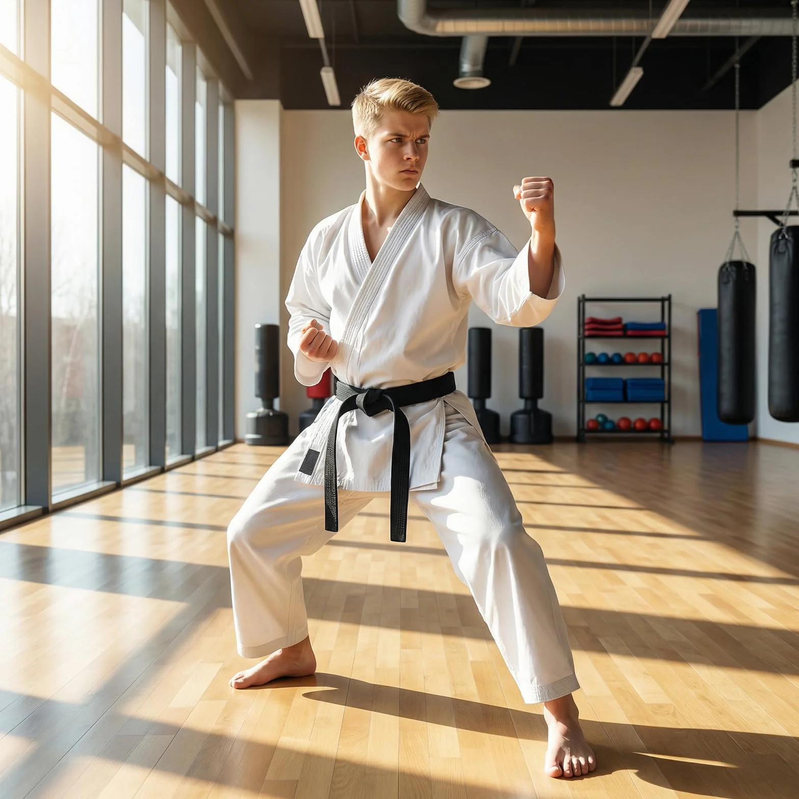 Pasek do sportów walki o długości 280 cm, szerokość 4 cm, czarny pasek, taekwondo, wytrzymała bawełna, pasek do karate do sportów walki, judo, karate i zapasów (czarny)
