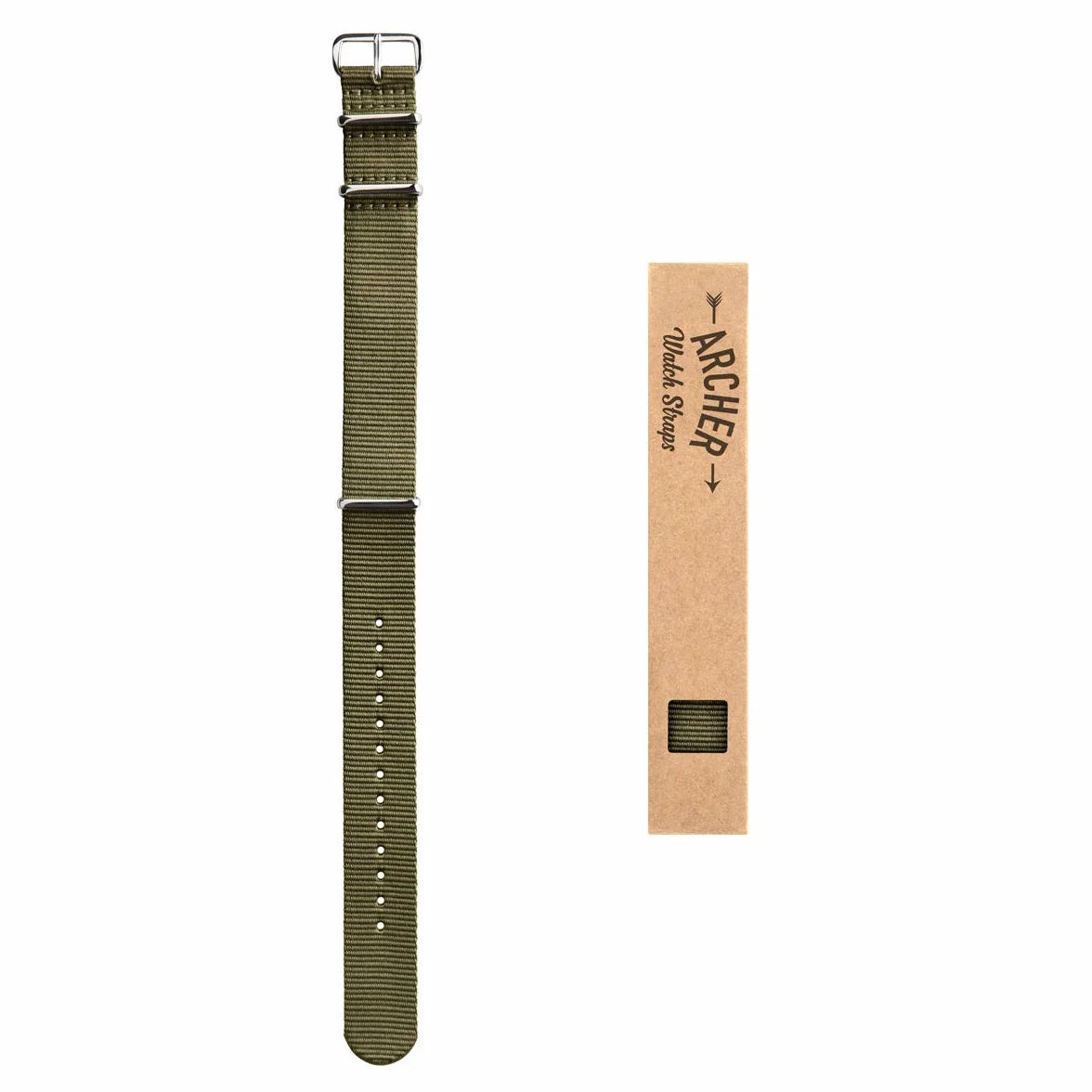 Archer Watch Straps - Pasek do Zegarka - Klasyczna Nylonowa Militarna Bransoletka - NATO - Różne Kolory