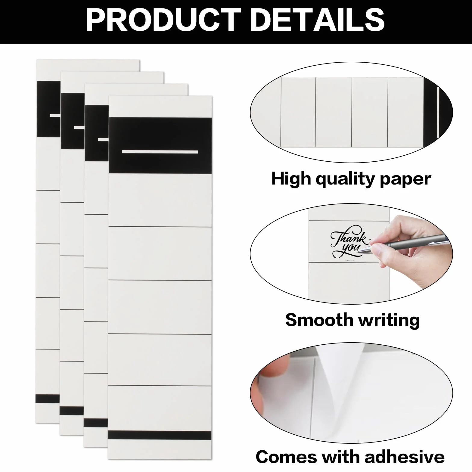 100 sztuk samoprzylepnych etykiet na grzbiet segregatorów, naklejki na foldery, etykiety na foldery, folder z dźwignią, naklejki do domu (100, 5,4 x 19 cm + 3,6 x 19 cm)