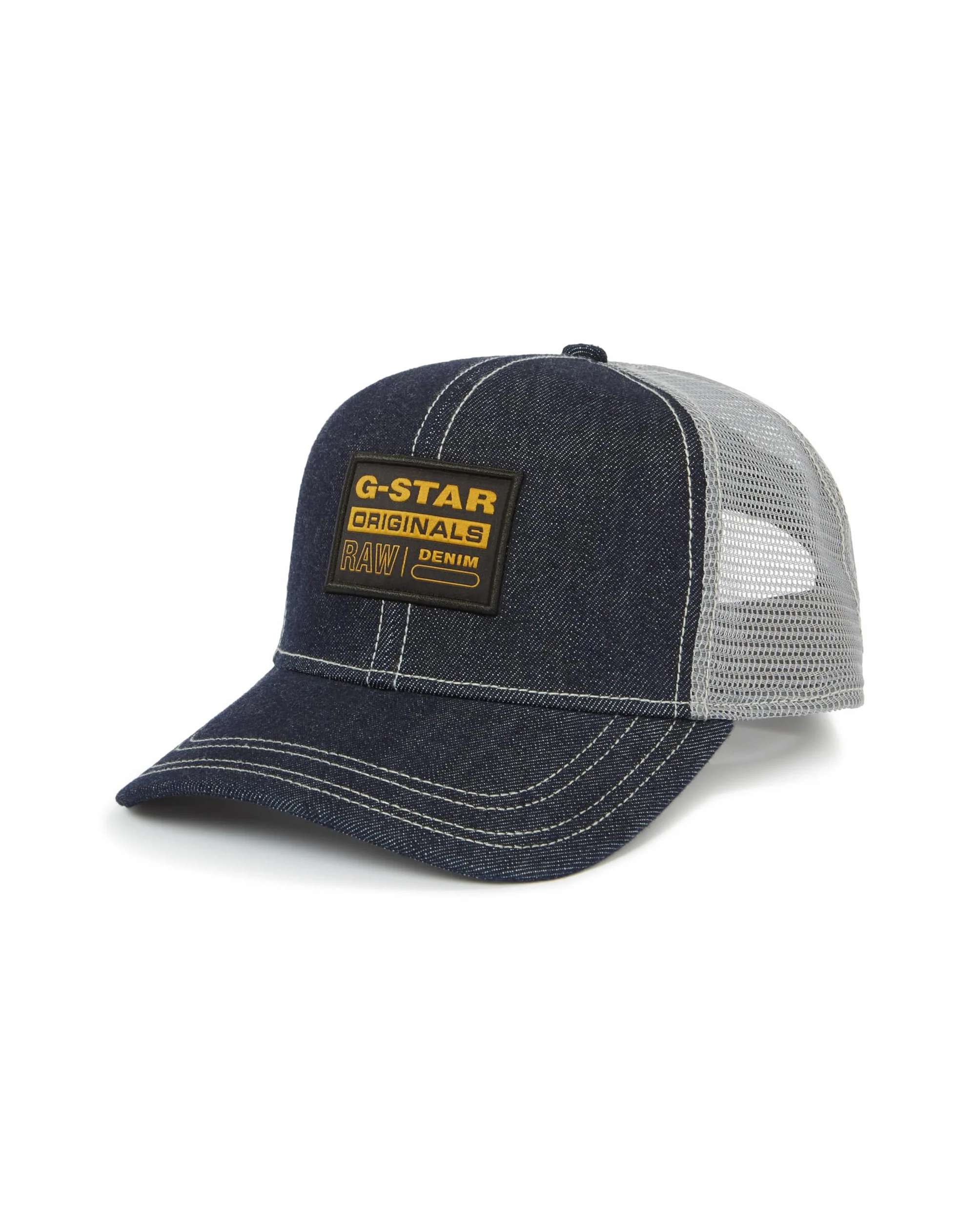 G-STAR Męska czapka z daszkiem Denim Embro, Niebieski (raw Denim D21247-E023-001), Rozmiar uniwersalny