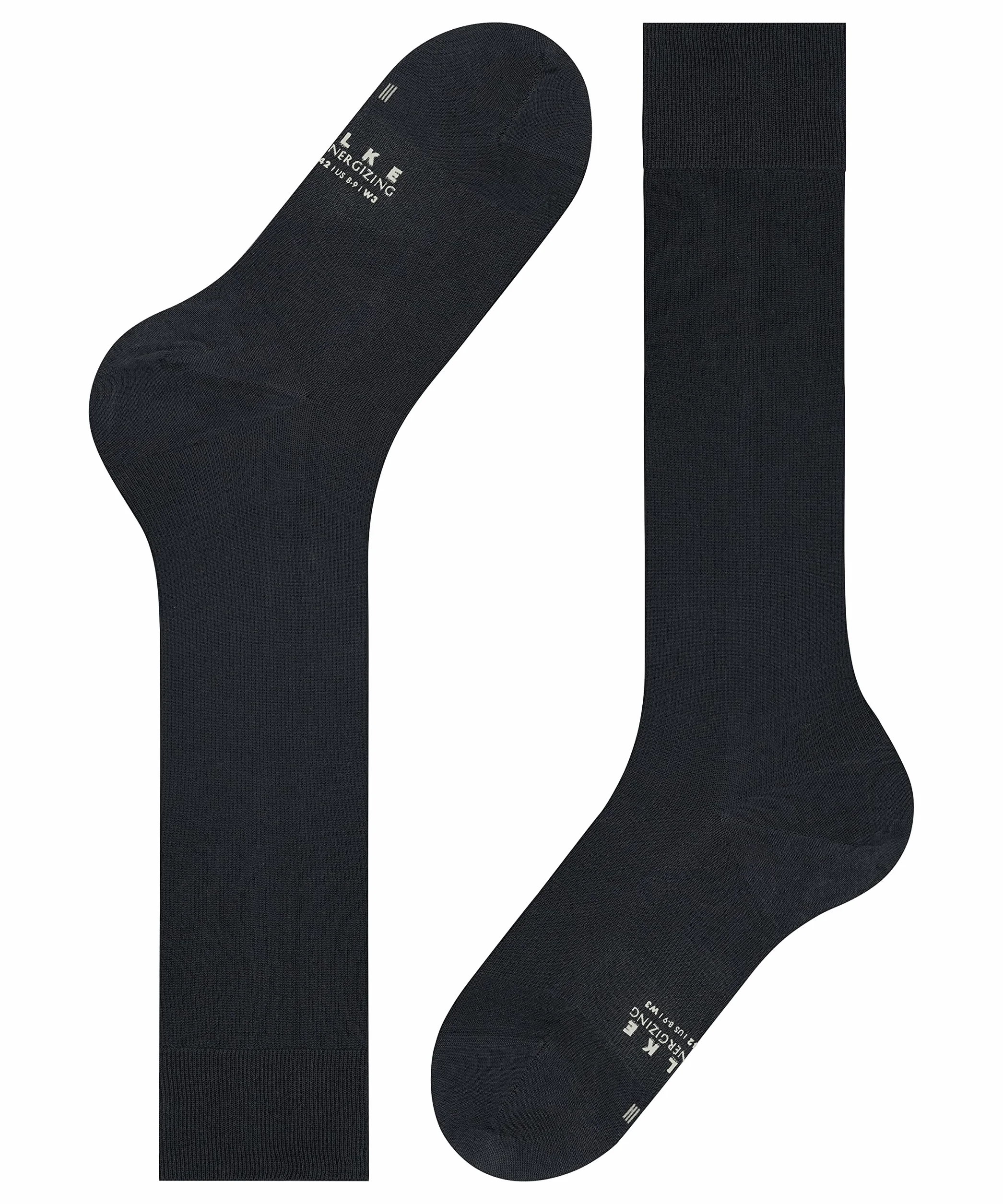 FALKE Mężczyźni Podkolanówki Ultra Energizing M Kh Bawełna kompresyjne 1 Para, Czarny Black 3000, 41-42