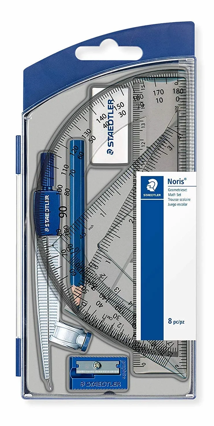 STAEDTLER 550 60 S8 zestaw geometryczny, łącznie 8 artykułów w etui z klapką