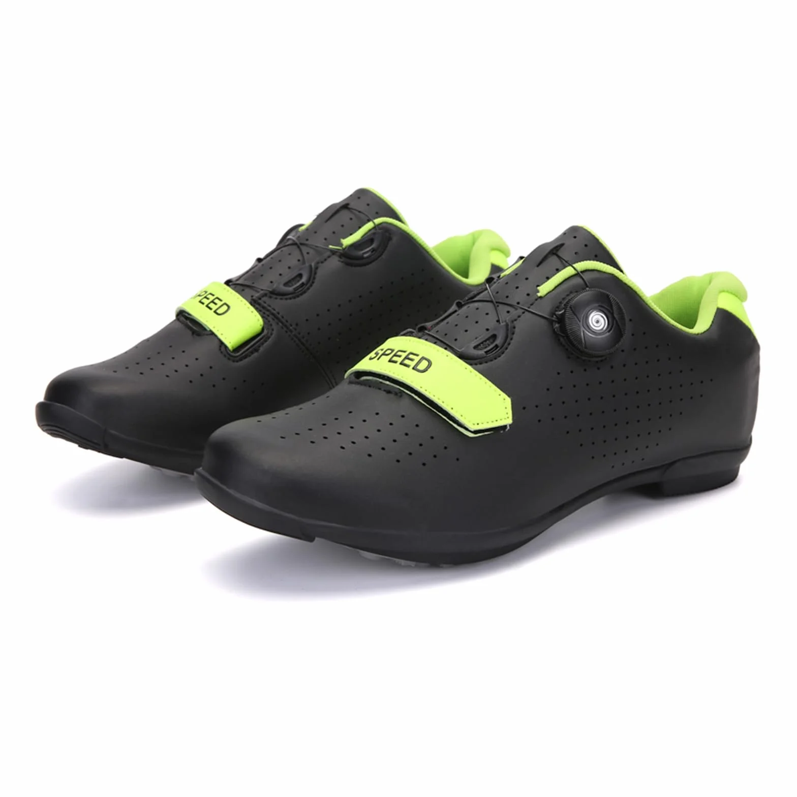 LZQpearl Trampki Rowerowe, Górskie Trampki Rowerowe I Szosowe Z Gumową Podesztywą Buty Rowerowe Bez Blokady System Sznurowania Szybkie Obrót Black, 43