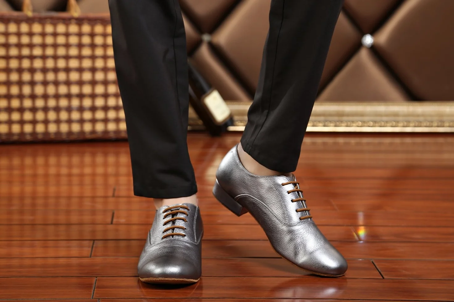 Męskie solidne skórzane latynoskie sala balowa profesjonalne buty do tańca towarzyskiego L208
