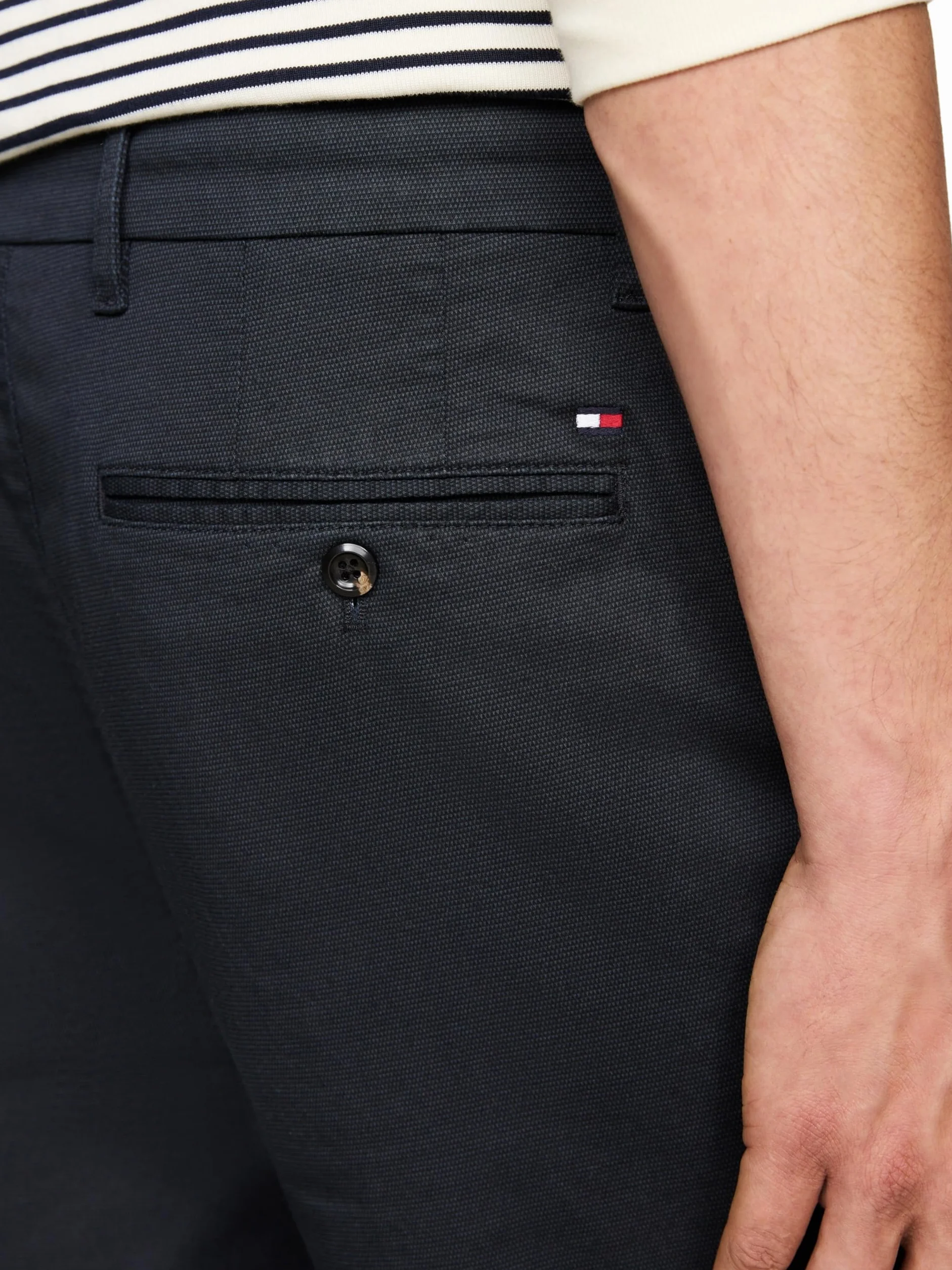 Tommy Hilfiger Chino Denton Drukowana Struktura Mw0mw35637 - Chino Mężczyźni