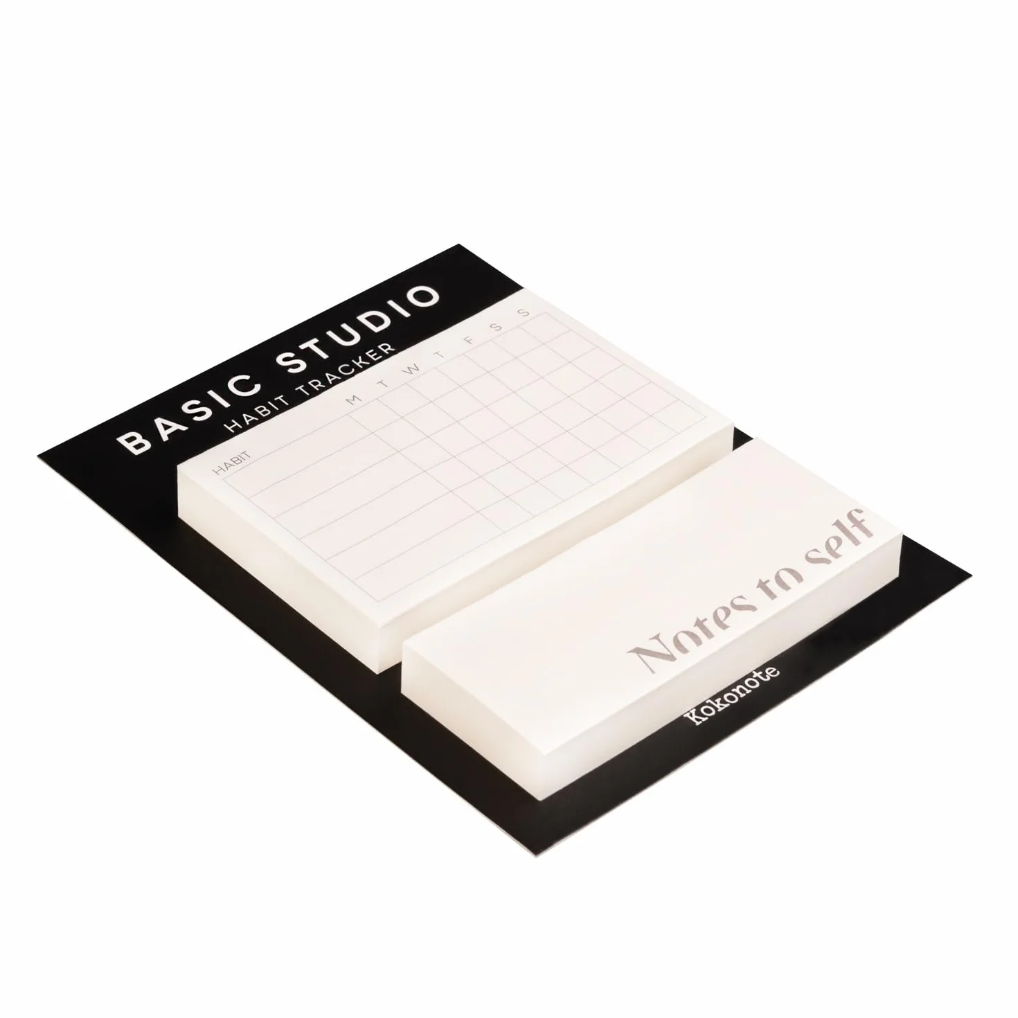 Kokonote Sticky Notes - Habit Tracker | 90 Sheets Note Pads, Cute Sticky Notes, Clear Post It Notes | University Essentials Stationery, Office Accessories, Uni Essentials