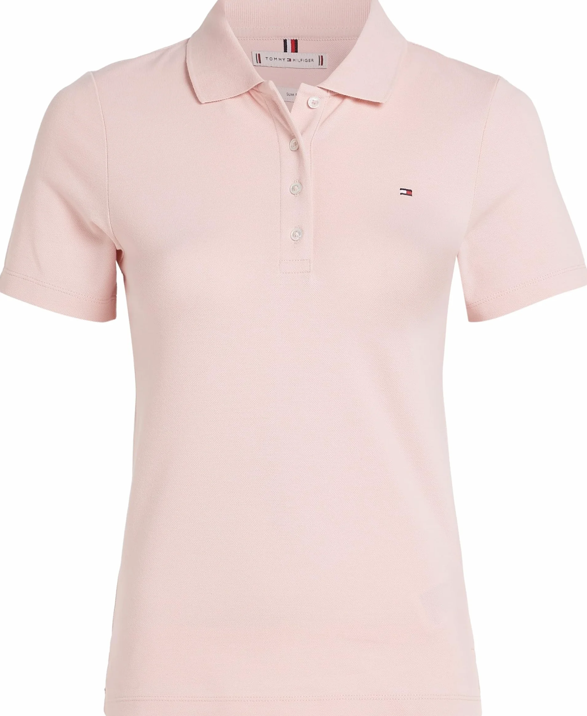 Tommy Hilfiger Polo damskie S/S, Delikatny różowy, XS