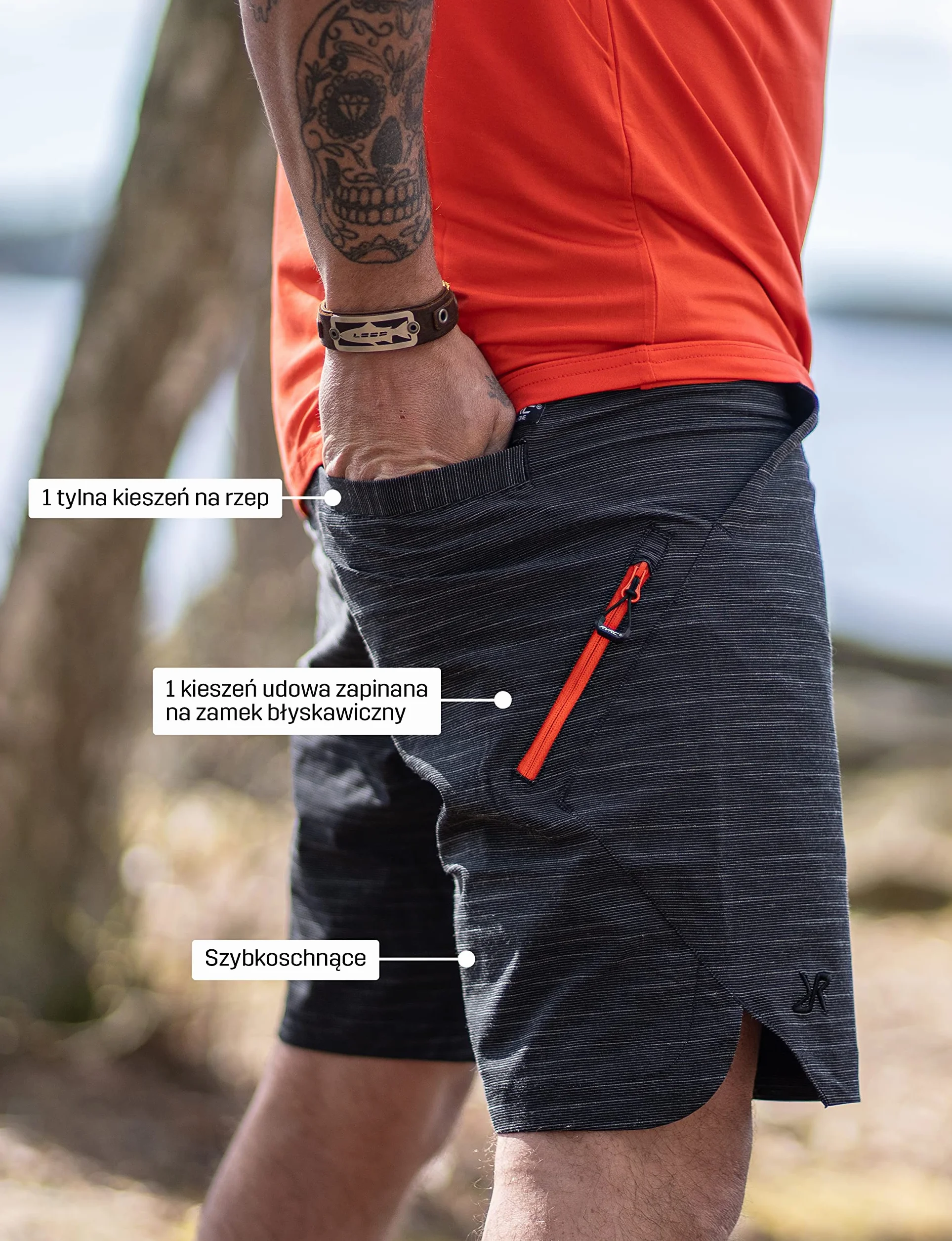 RevolutionRace Hike & Dive Shorts Męskie, Hybrydowe szorty turystyczne i szorty kąpielowe do wszystkich aktywności na świeżym powietrzu