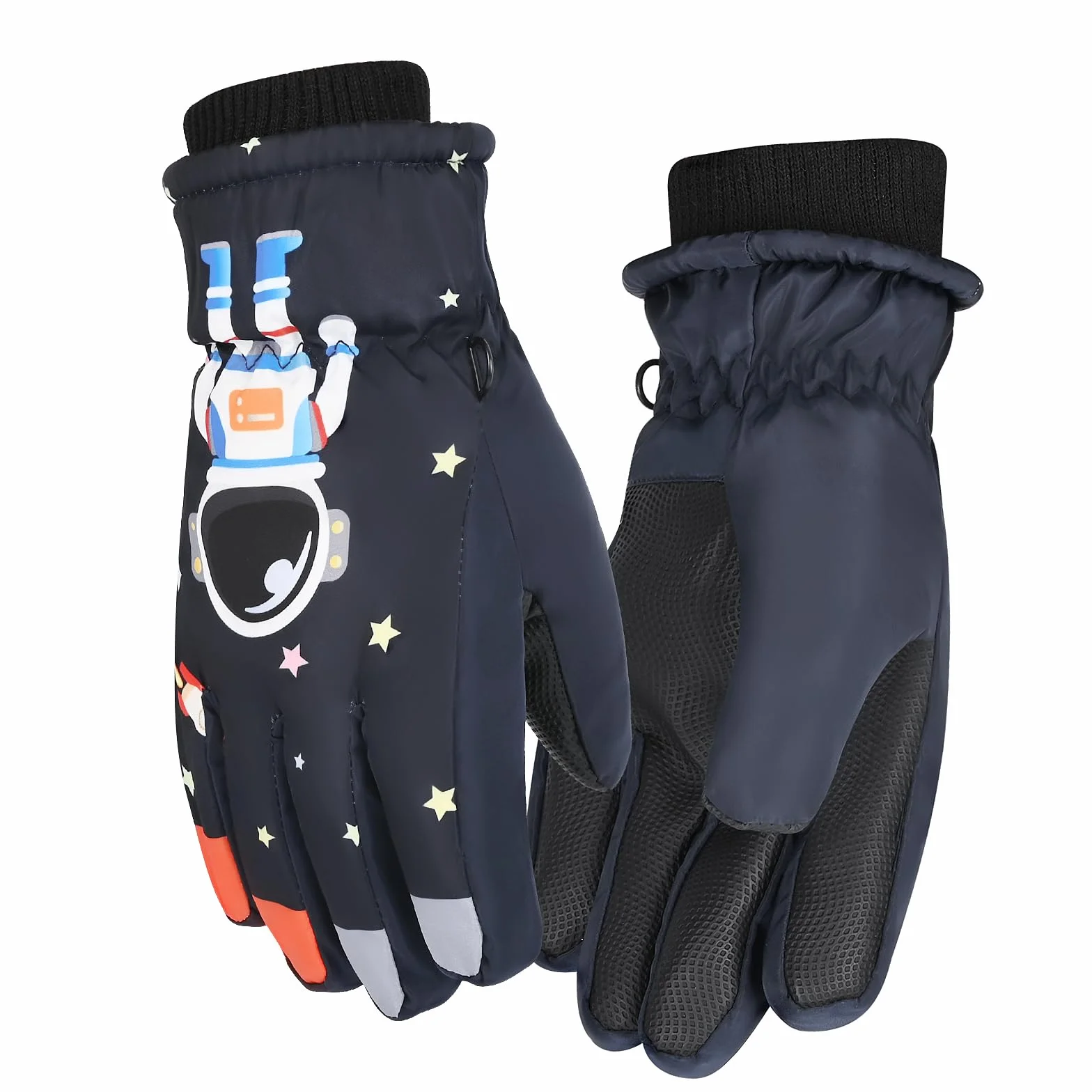 Dziecięce rękawice narciarskie, rękawice narciarskie dla nastolatków zimowe rękawice śnieżne ciepłe rękawiczki snowboardowe rękawice dziecięce 8-14 lat