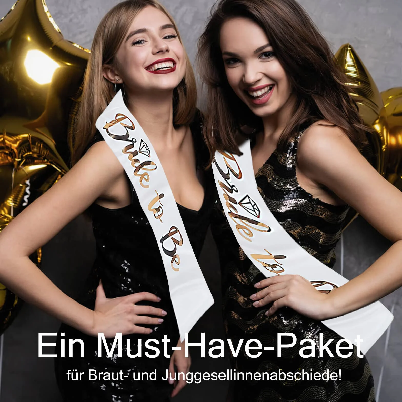 7 sztuk dekoracyjnych szarf damskich JGA, zestaw 6 szarf Team Bride + 1 szarfa dla panny młodej z błyszczącym różowym złotem, na wesele, wieczór panieński, imprezę