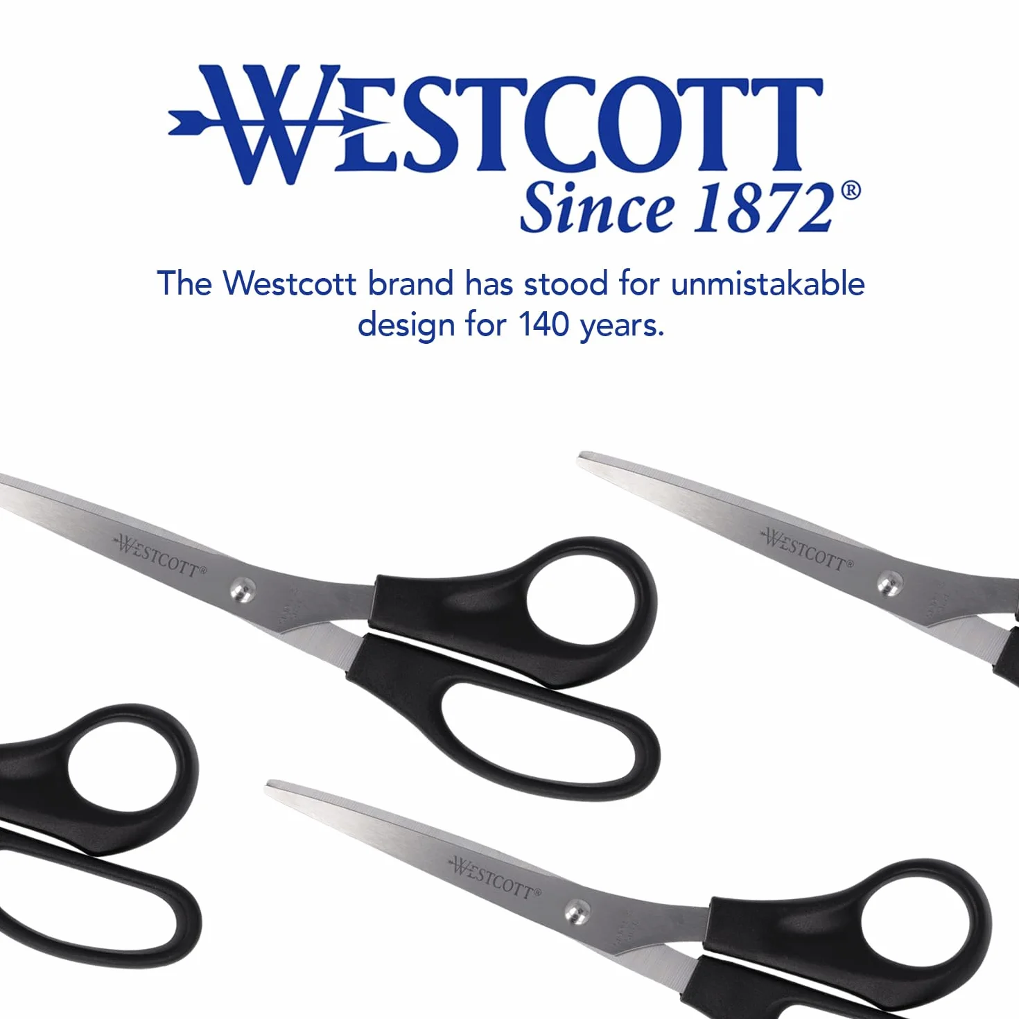 Westcott E-31181 00 nożyczki biurowe ze stali nierdzewnej, czarne, 21 cm