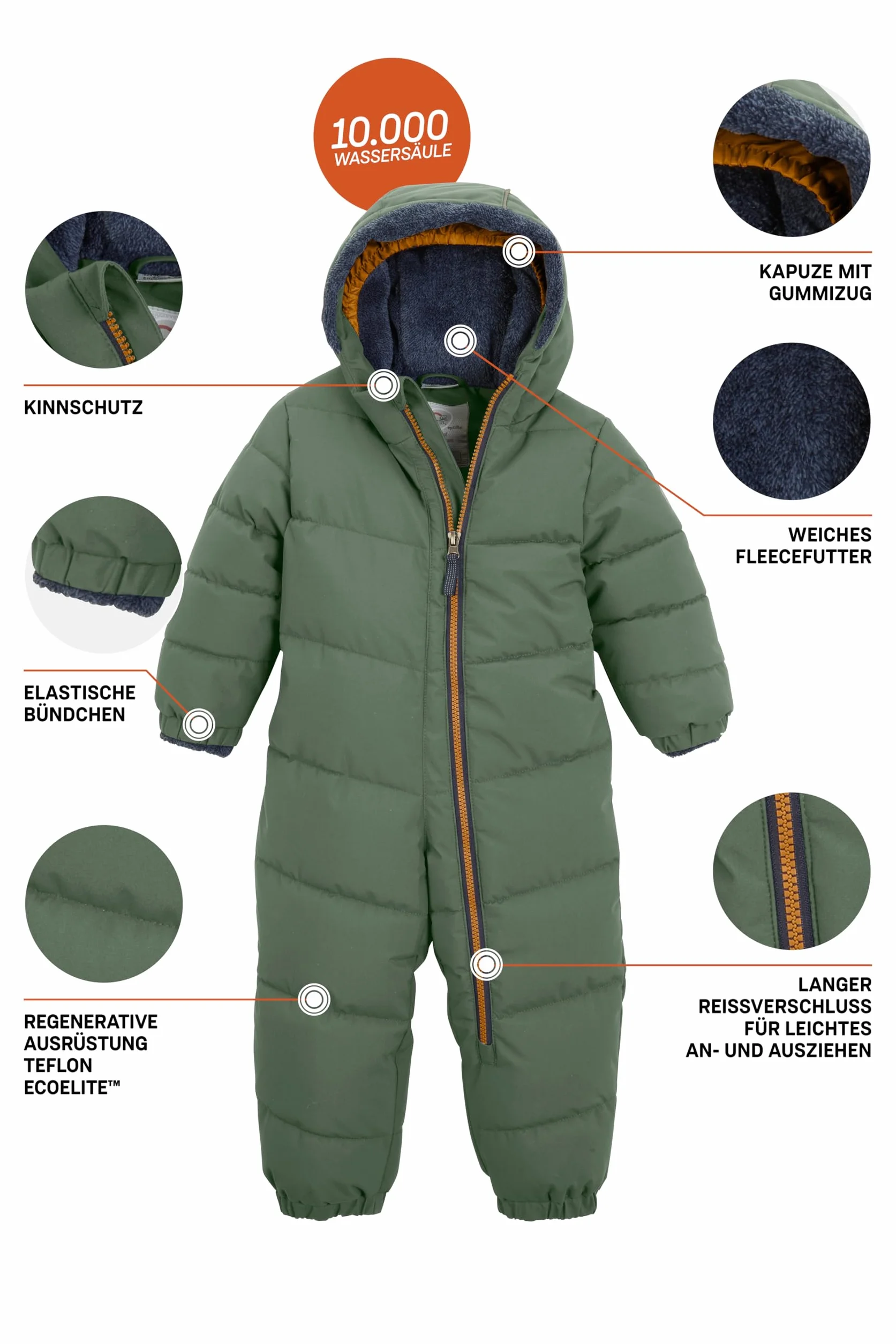 first instinct by killtec Kombinezon/kombinezon narciarski w stylu puchowym z kapturem Unisex Kids FIOW 32 MNS ONPC