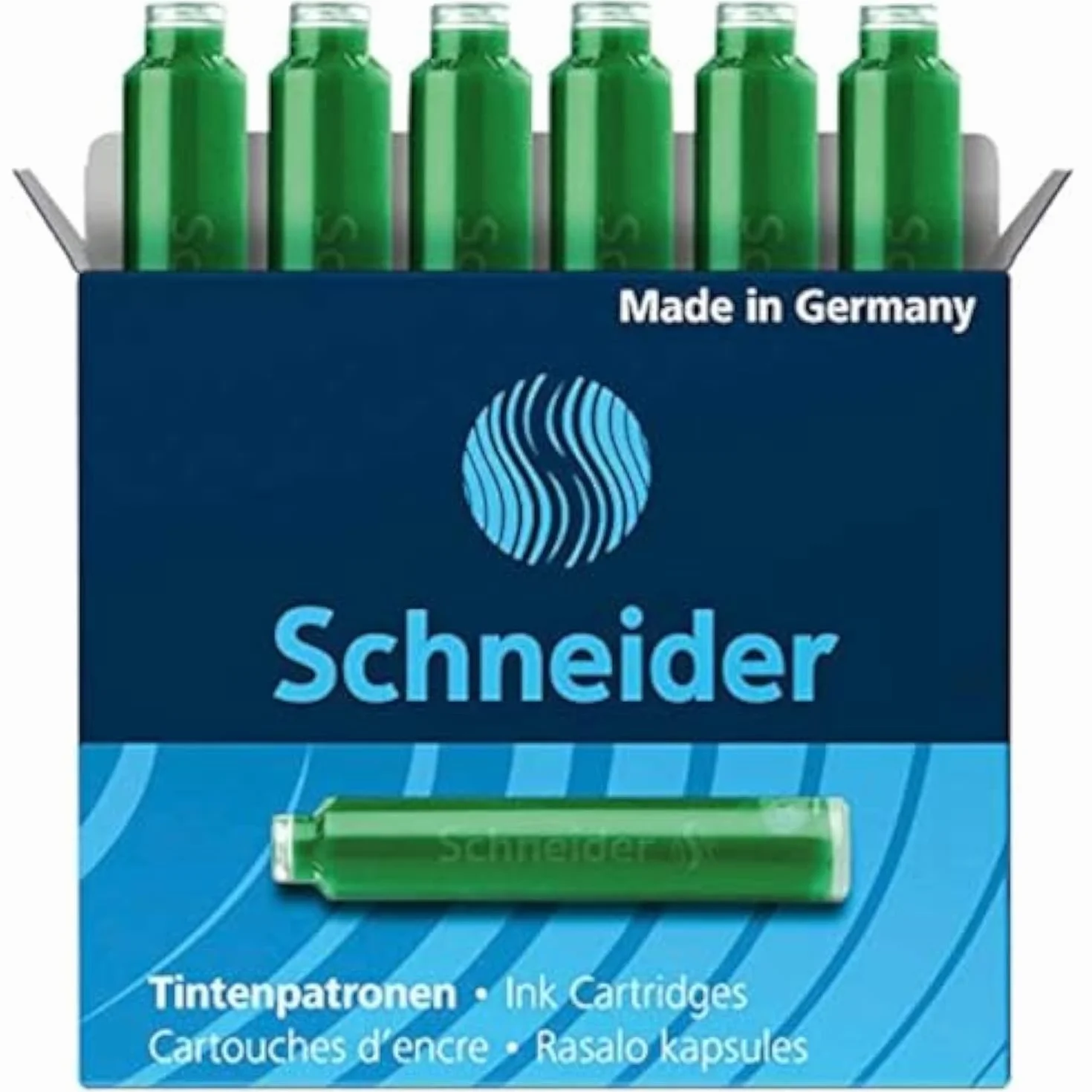 Schneider 6604 wkład atramentowy, zielony, 6 sztuk