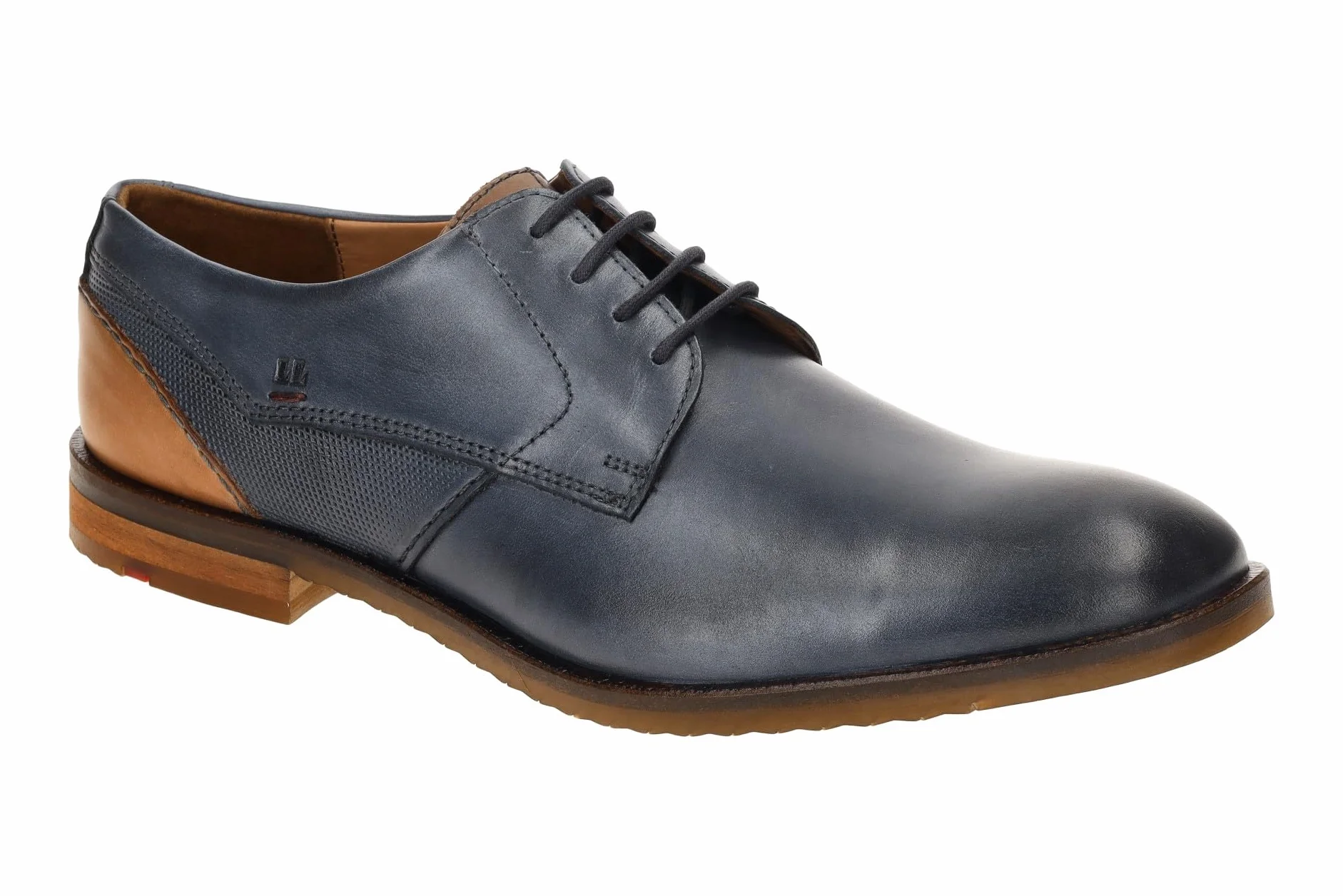 LLOYD Męskie buty sznurowane/buty biznesowe/półbuty Domino niebieskie, gładka skóra