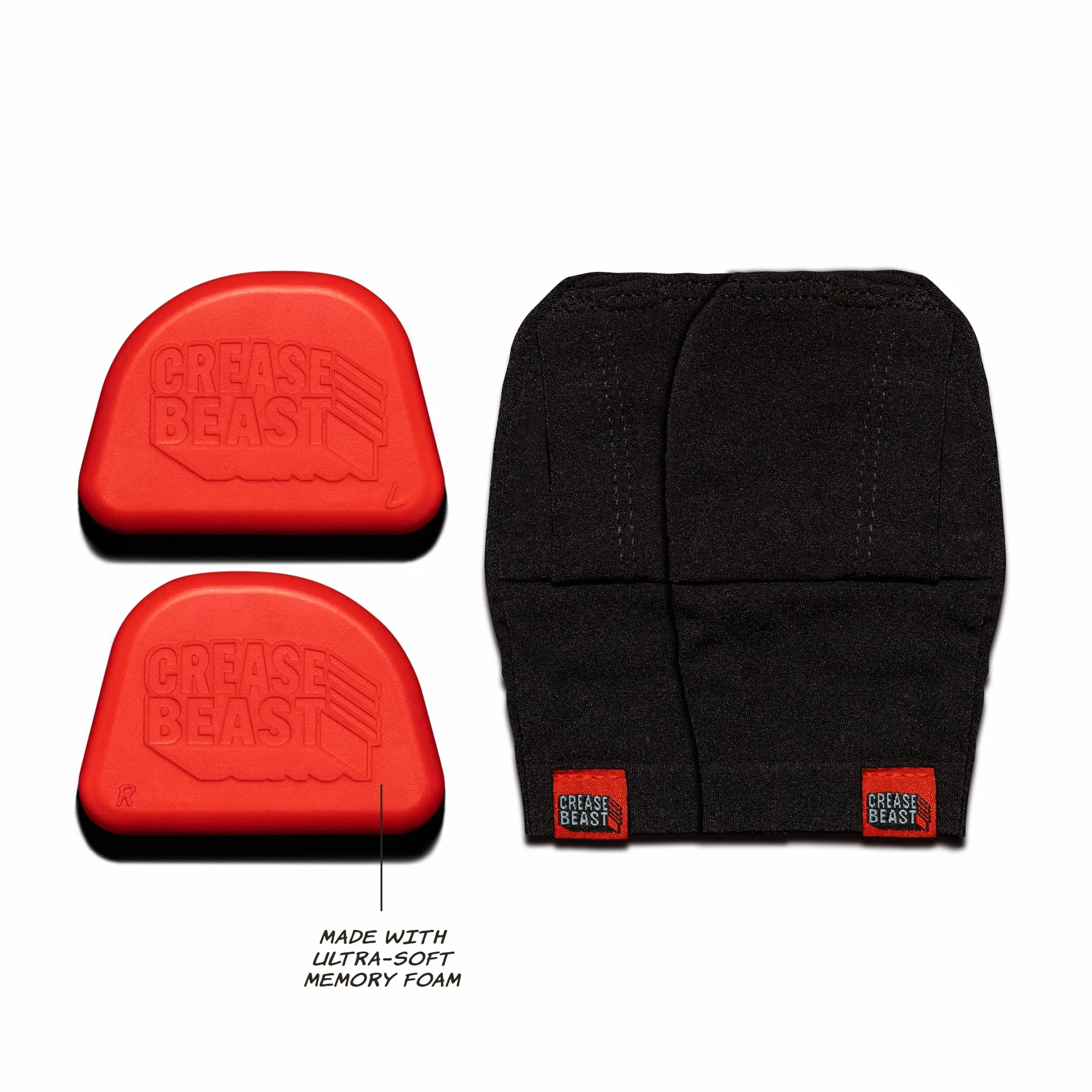 Crease Beast Ochraniacz na zagniecenia butów z pianki memory - zatrzymuje zagniecenia w nowych i starych butach - dla Jordan, Dunks, Air Force, dla mężczyzn i kobiet, Czarny, 3.5 - 7 US Youth sizes or