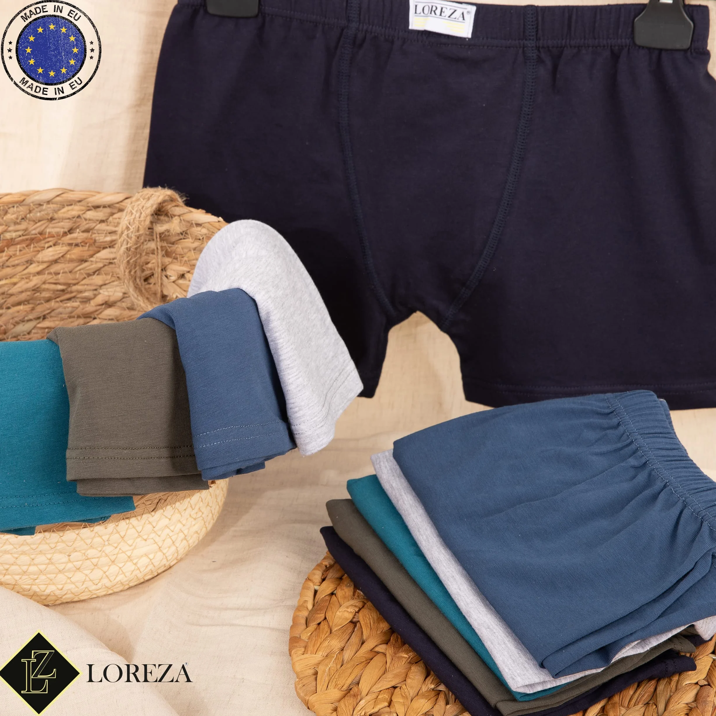 LOREZA ® 10 chłopięcych bokserek z bawełny rozm. 92-170
