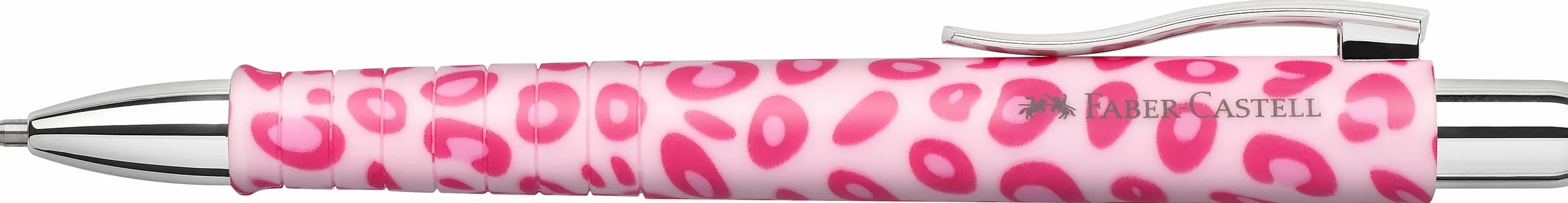FABER-CASTELL 205293 – długopis Poly Ball, Leo Sugarspots i różowy, 2 sztuki, z wymiennym wkładem XB, odporny na zmywanie