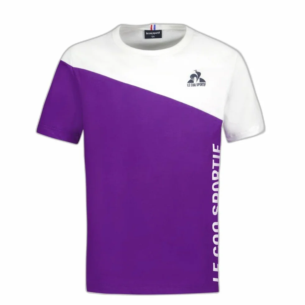 Le Coq Sportif Podkoszulek Uniseks - dzieci Bat Tee Ss N°1 Enfant N.o.w/Violet J.
