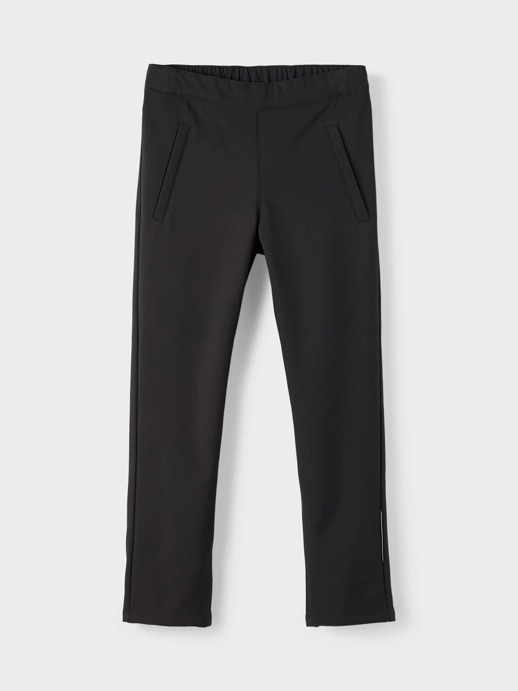 NAME IT Spodnie przeciwdeszczowe dla dziewcząt NKFALFA Softshell Pant Slim FO NOOS, czarne, 146, czarny, 146 cm
