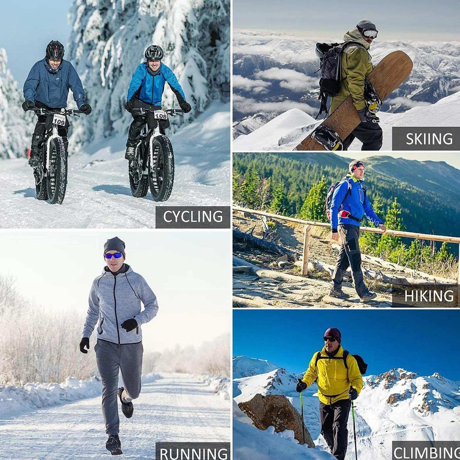 Maska sztormowa, kominiarka z dzianiny, wielofunkcyjna maska, czapka narciarska, na motocykl i rower, 3 otwory, 2 sztuki w zestawie
