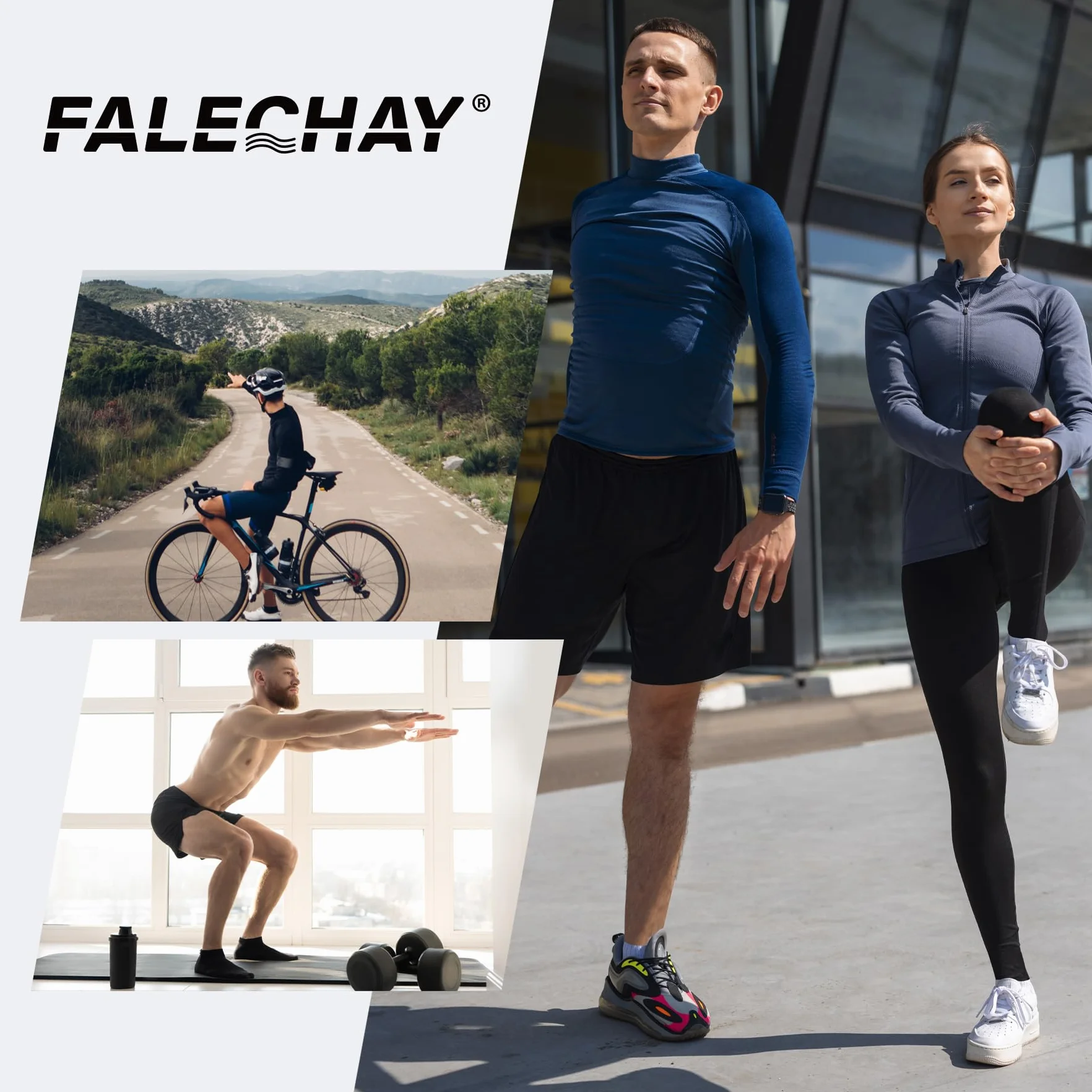 Falechay 10 Par Skarpetki Męskie Damskie Skarpety Sportowe Krótkie Oddychające Bawełniane PółSkarpety Unisex