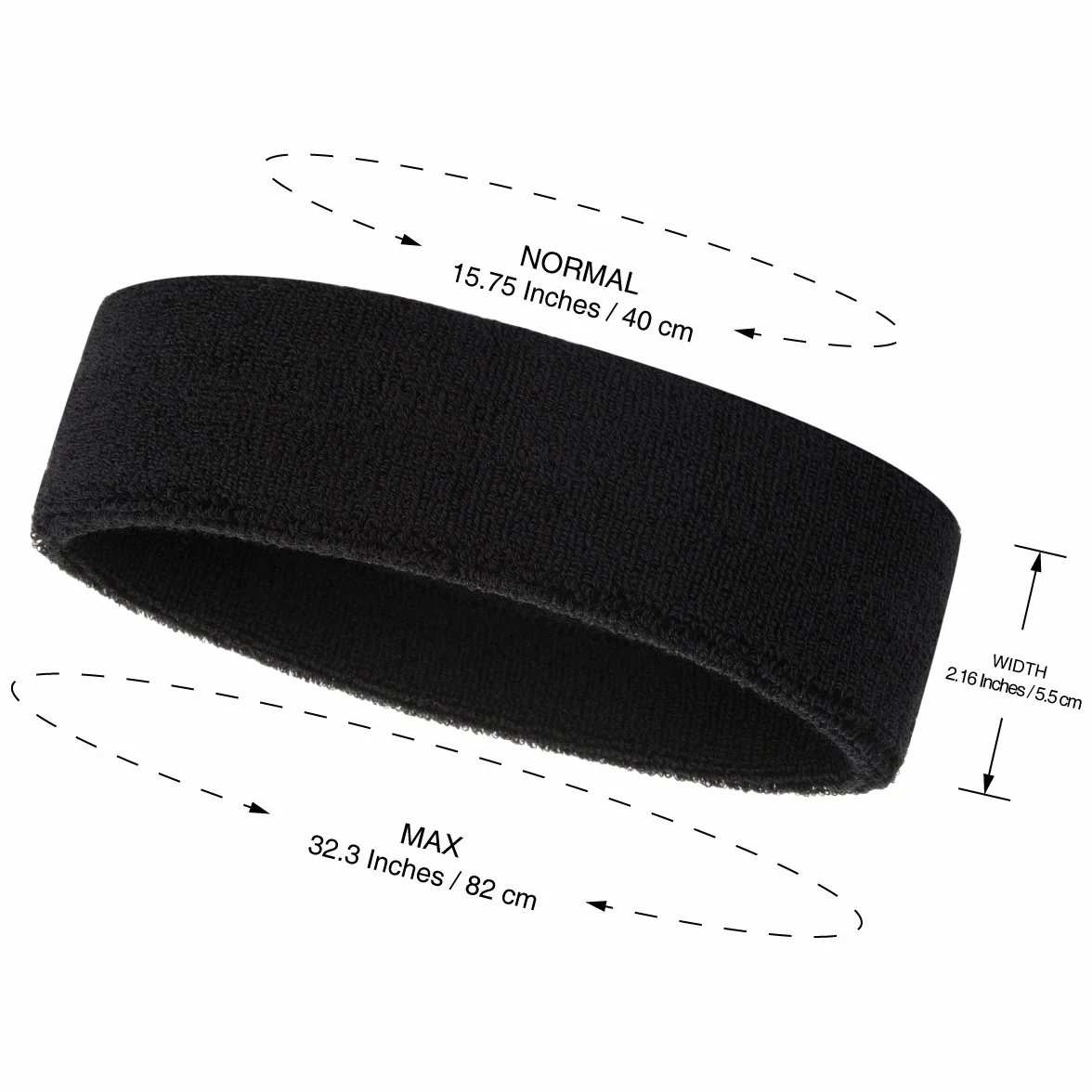 ONUPGO Headband Sports Sweatbands - 3/6/12 Terry Cloth Striped Head Band/Wrist Band Set Athletic Ćwiczenie Koszykówka Headbands Moisture Wicking Bluza Absorbing Band