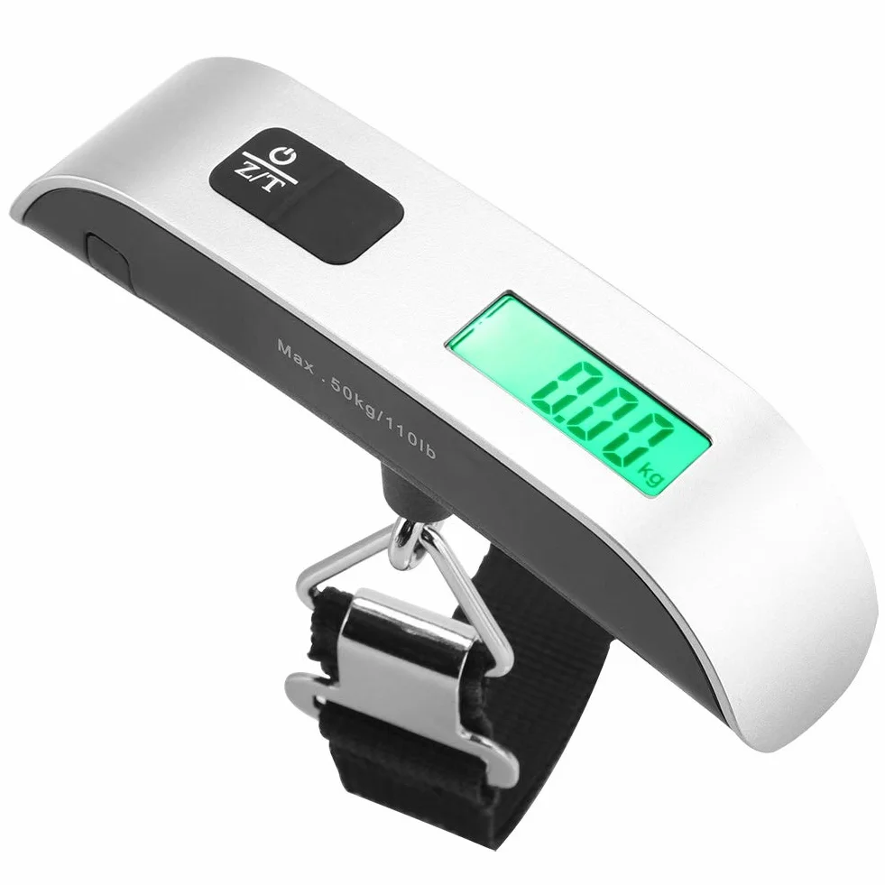 Waga bagażowa, mini LCD cyfrowa Elektroniczna waga bagażowa Wagi wiszące Podpora maks. Przenośna waga bagażowa o wadze 50 kg do podróży.
