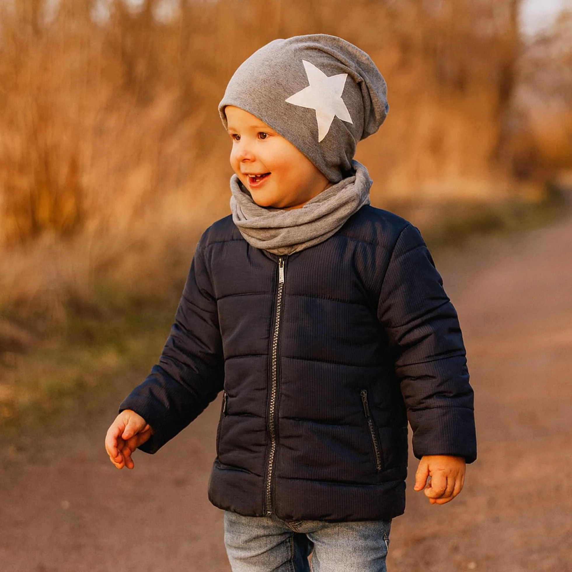 Komplet 2 czapek i szalików dla kobiet, dzieci i niemowląt, w wielu kolorach, wykonany z bawełny, unisex slouch