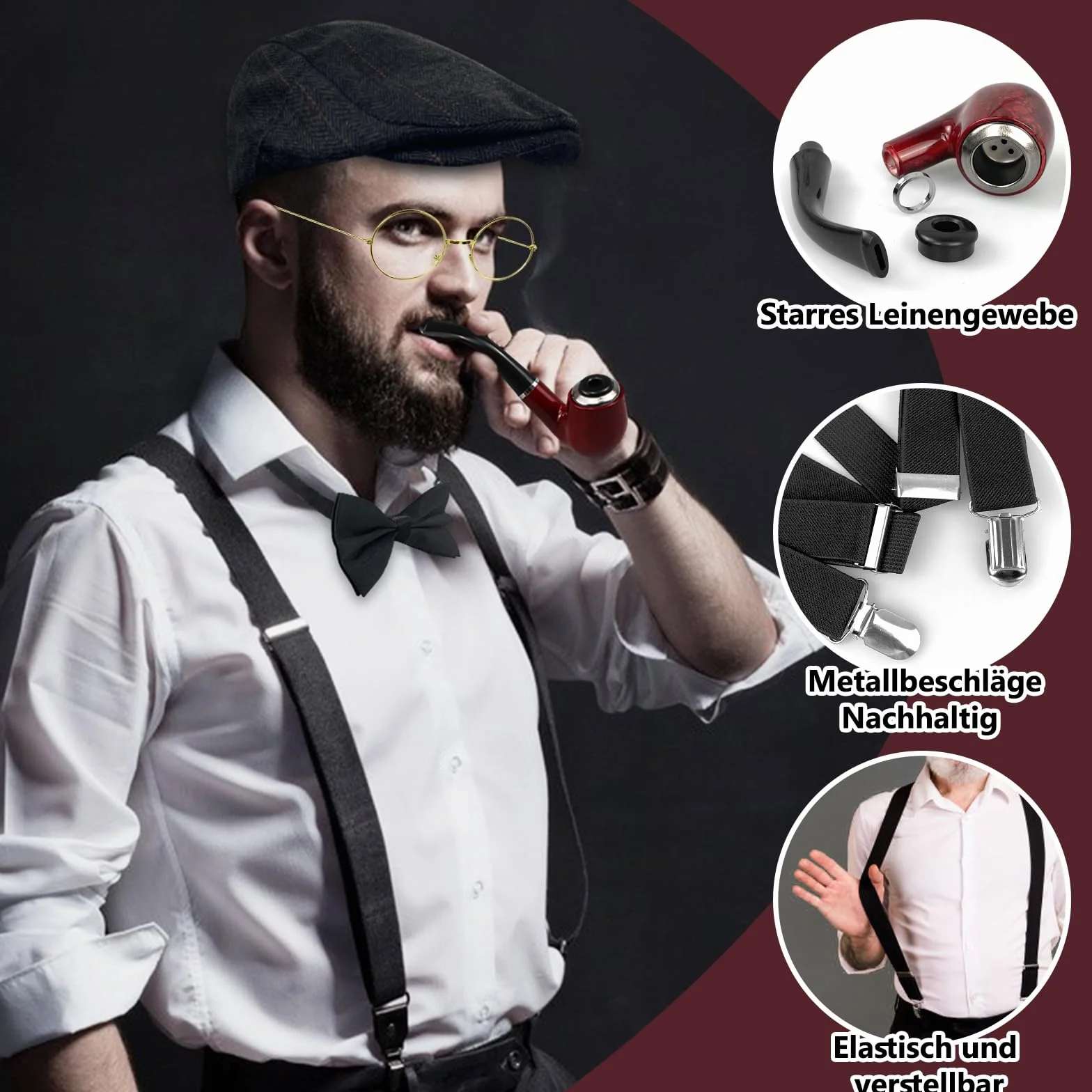 Męski kostium Gatsby, gangster w stylu lat 20-tych, kostium Gatsby, gangster, odzież mafii, Peaky Blinders, kostium Cosplay dla mężczyzn z lat 20-tych, akcesoria męskie