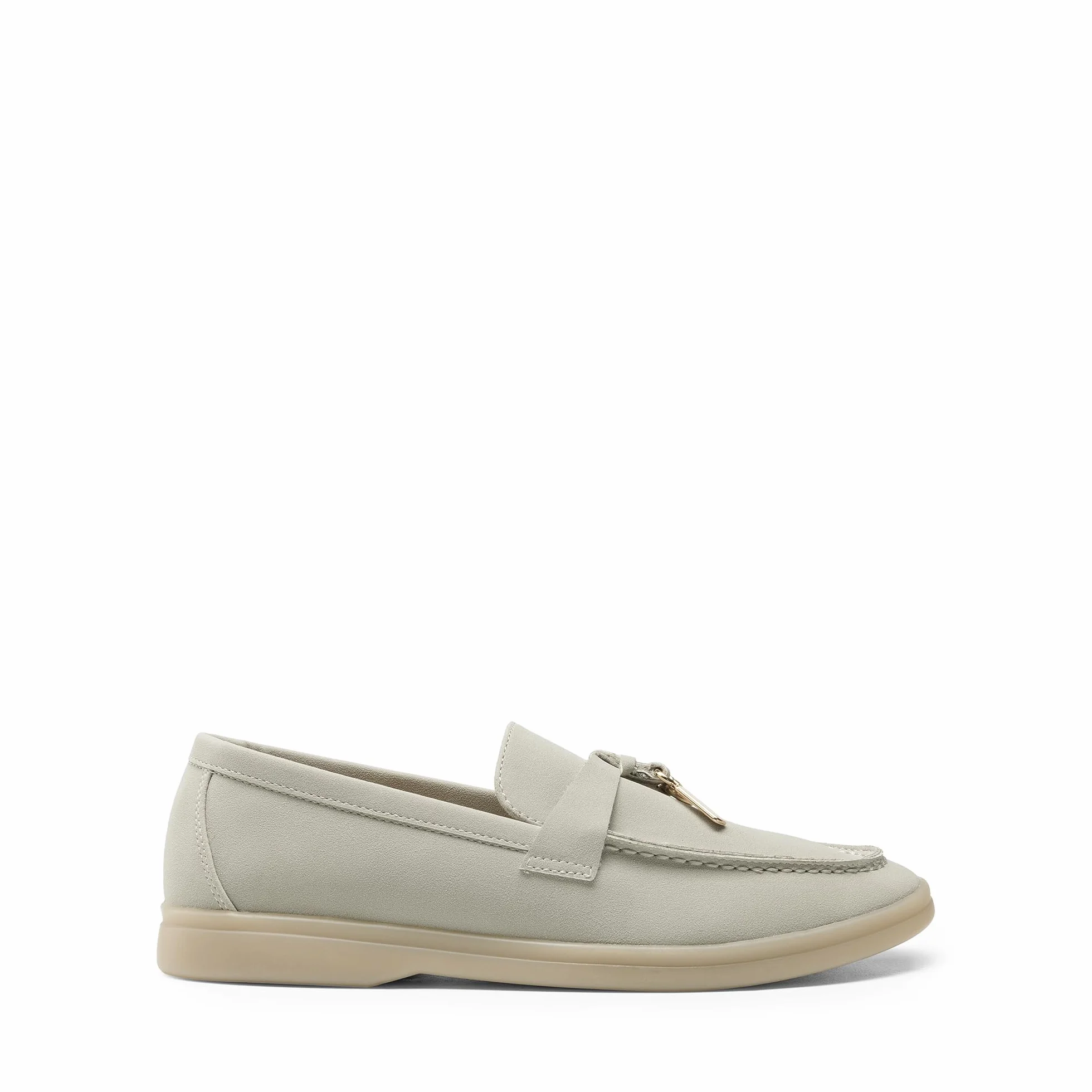 DREAM PAIRS Damskie wsuwane modne mokasyny do sukienki Wokr, jasnoszary, 41 EU