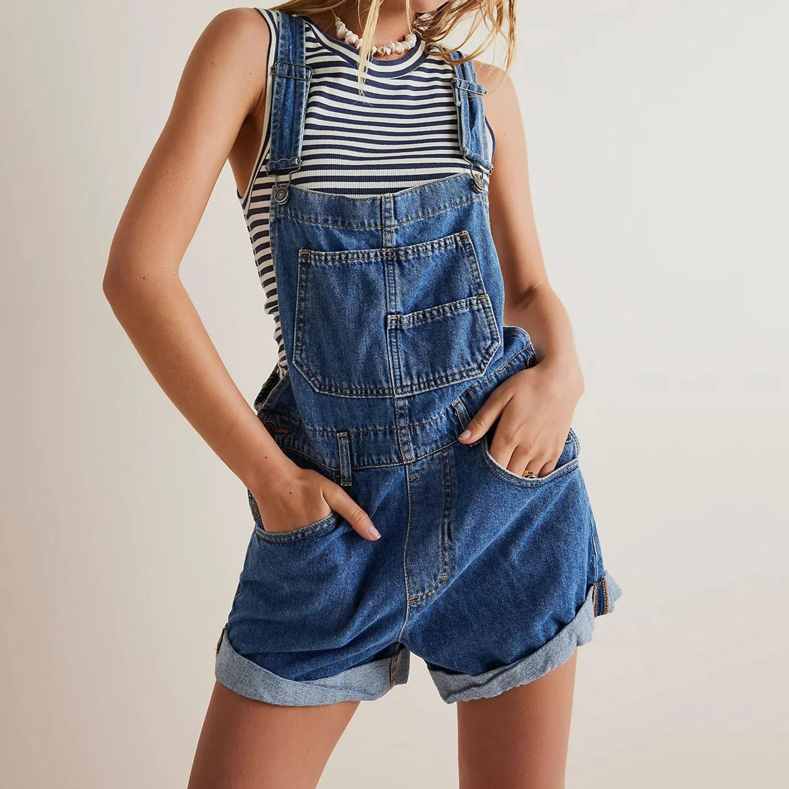 Ogrodniczki Damskie Letnie Jeansy Krótkie Jeansowe Ogrodniczki Robocze Ogrodniczki z Klamrą Szorty Cargo Jeansowe Ogrodniczki Spodnie Ogrodniczki Jeansowe Ogrodniczki Damskie z Kieszeniami